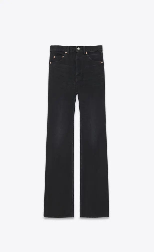 Saint Laurent Paris o1bcso1str1124 Flare Jeans in Black Size US 33 - 1 Thumbnail