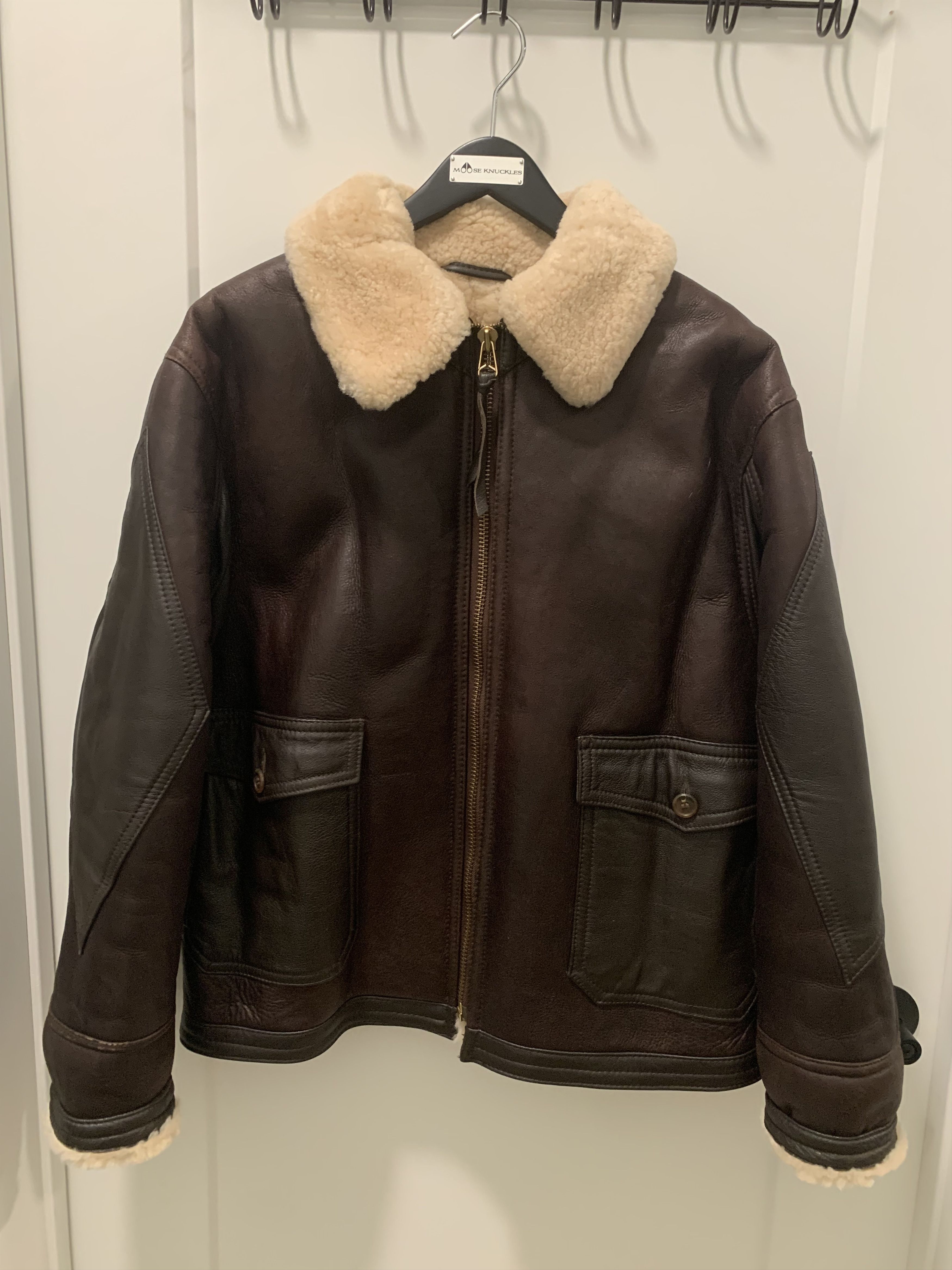 Other VINTAGE WW2 USN M444A SHEARLING LEATHER BOMBER JACKET Size US L / EU 52-54 / 3 - 1 Thumbnail