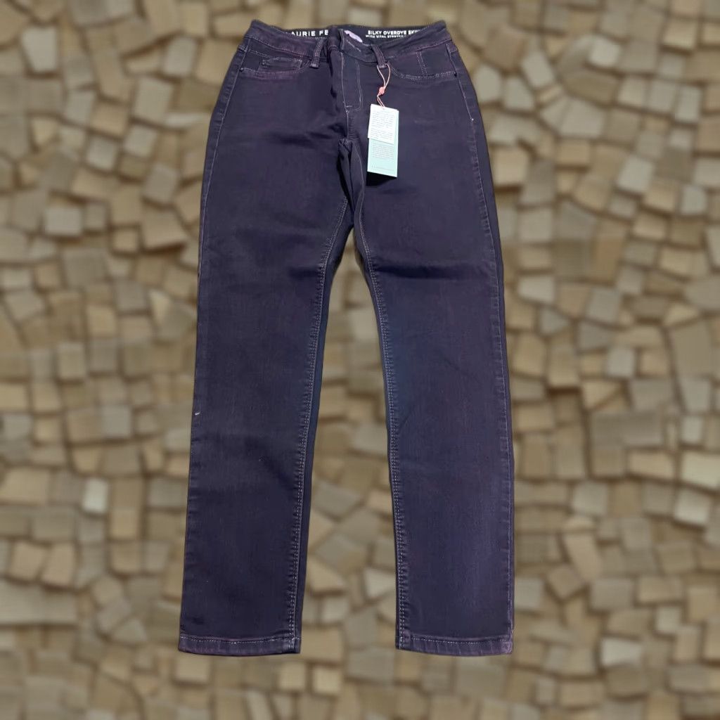 Vintage Laurie Felt Jeans Women's 25 Blue Denim Silky Overdye Skinny Stretch NWT Jeans Size 42" / US 20 - 1 Thumbnail