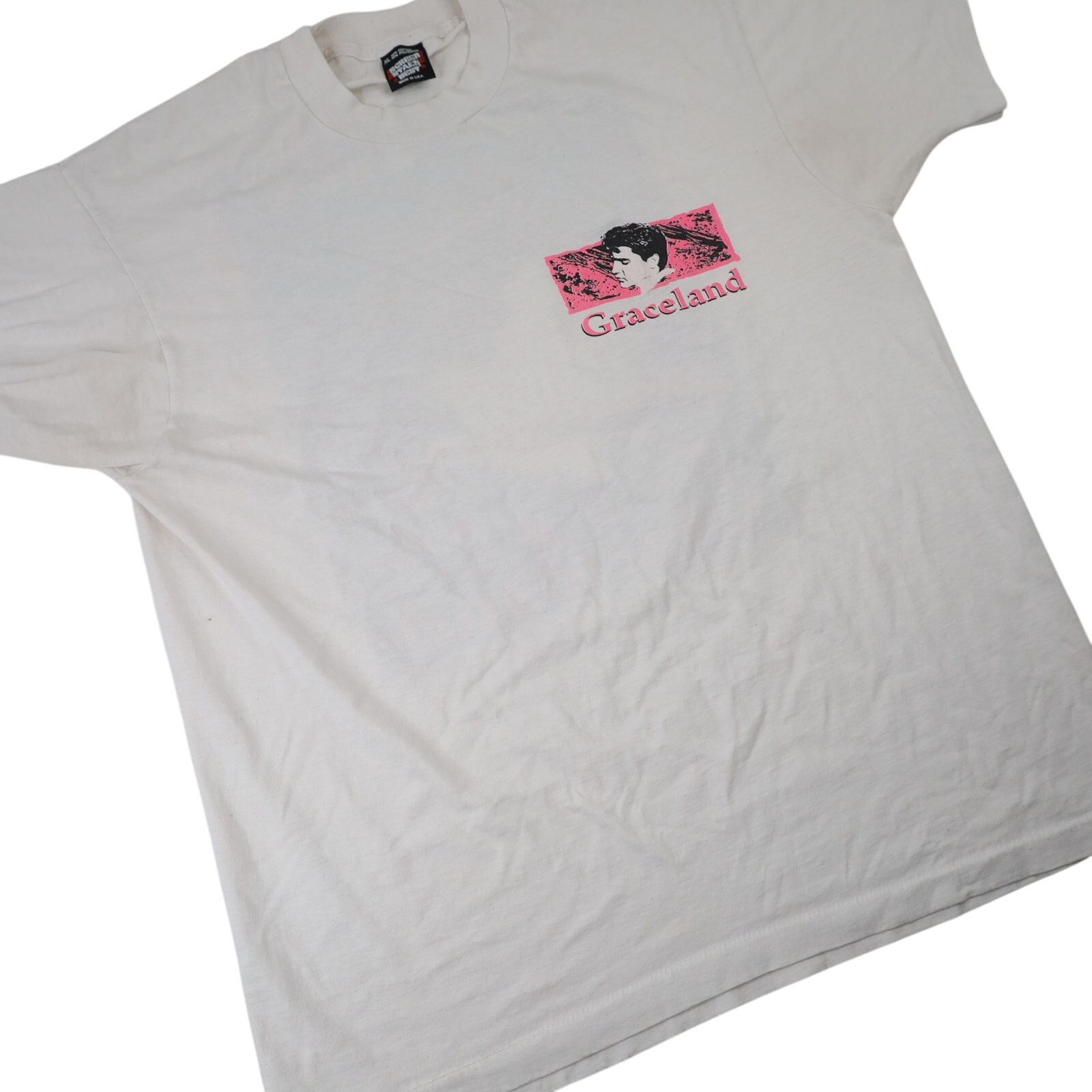 Band Tees × Vintage VTG 90s Elvis Presley The King Graceland Art Graphic T Shirt Size US XL / EU 56 / 4 - 4 Thumbnail