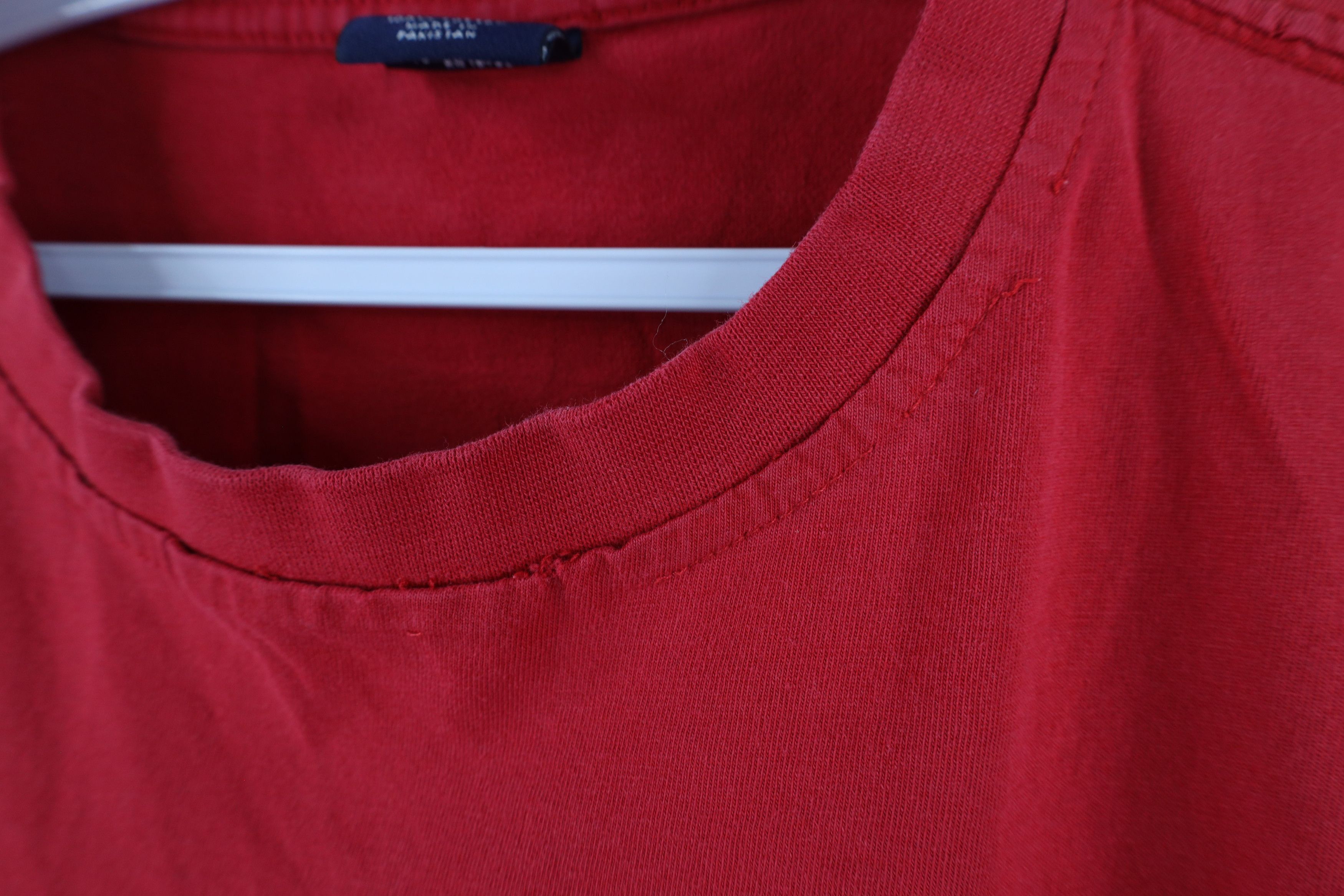 Vintage Vintage 90s Streetwear Blank Heavyweight Pocket T-Shirt Red Size US XXL / EU 58 / 5 - 5 Thumbnail