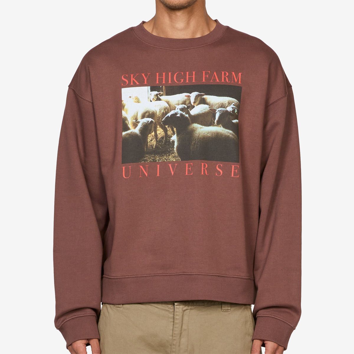 Sky High Farm Workwear SHF Universe Sheep Crewneck Brown Size US M / EU 48-50 / 2 - 6 Thumbnail