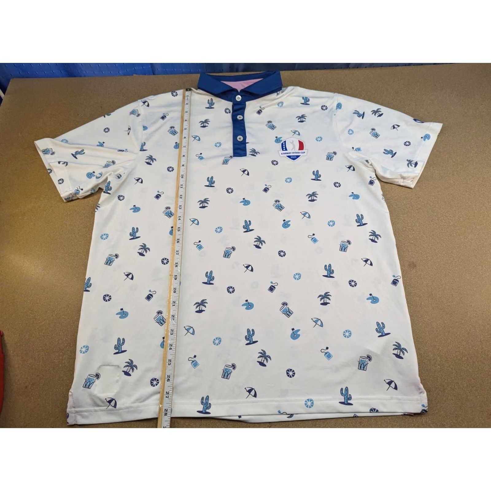 Puma PUMA Arnold Palmer AP Mattr Dunes Polo Mens Polo Shirt Size L White Polka Dot Pattern T-Shirt Regular Fit Golf Adult Mens Size US L / EU 52-54 / 3 - 4 Thumbnail