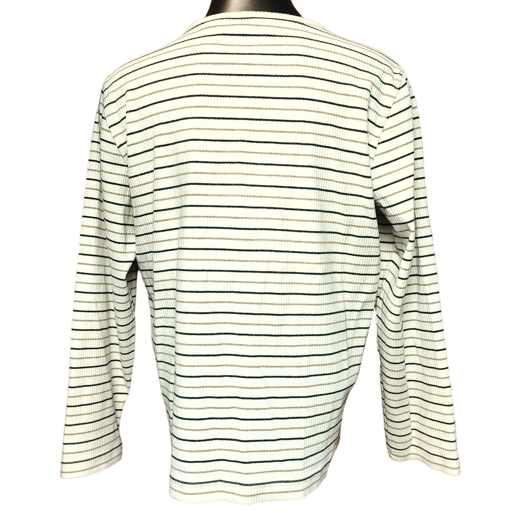 Other Liz Claiborne | Liz & Co. Women's White Striped Knit Long Sl Size XL / US 12-14 / IT 48-50 - 2 Thumbnail
