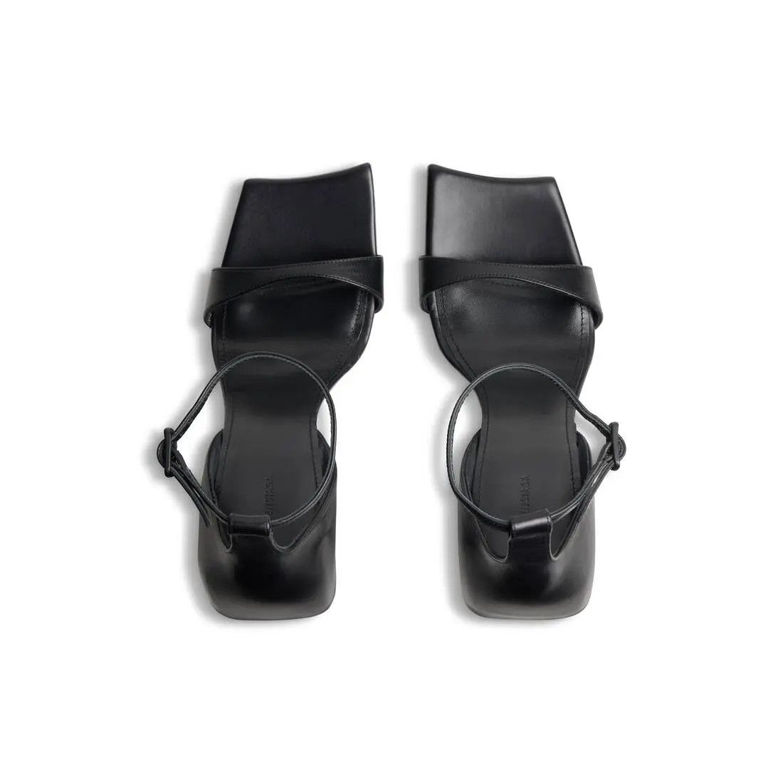Balenciaga o1w1db10625 Hourglass 100mm Sandals in Black Size US 10 / IT 40 - 6 Thumbnail