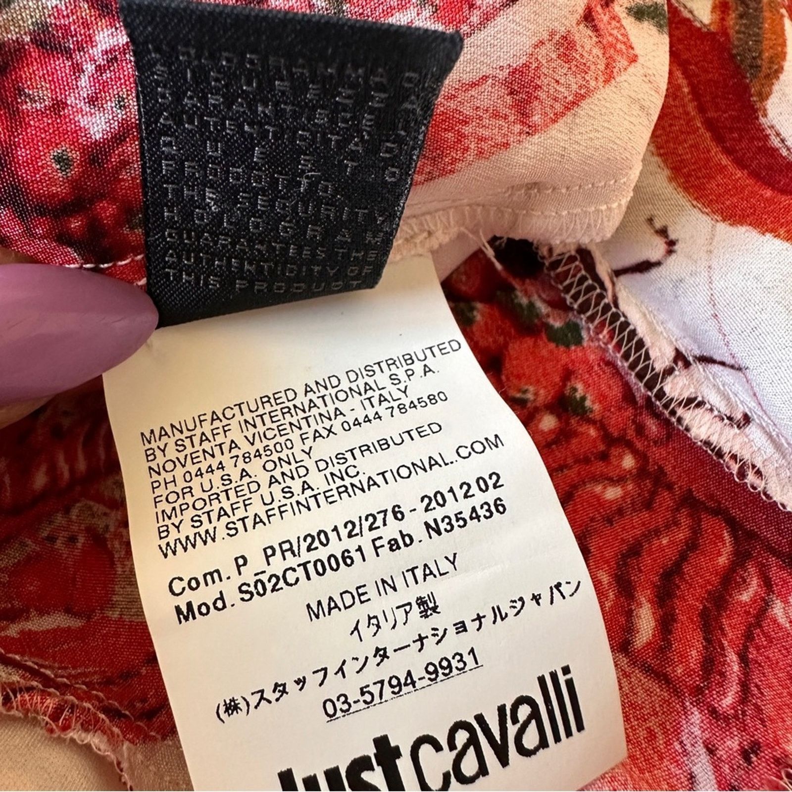 Just Cavalli JUST CAVALLI Printed Side Lace Asymmetrical Dress Red S Size S / US 4 / IT 40 - 11 Thumbnail
