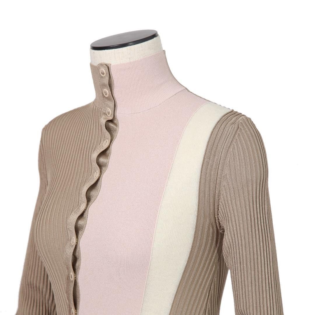Fendi FENDI color-block silk maxi dress ss2018 size 38, beige. Size XS / US 0-2 / IT 36-38 - 6 Thumbnail