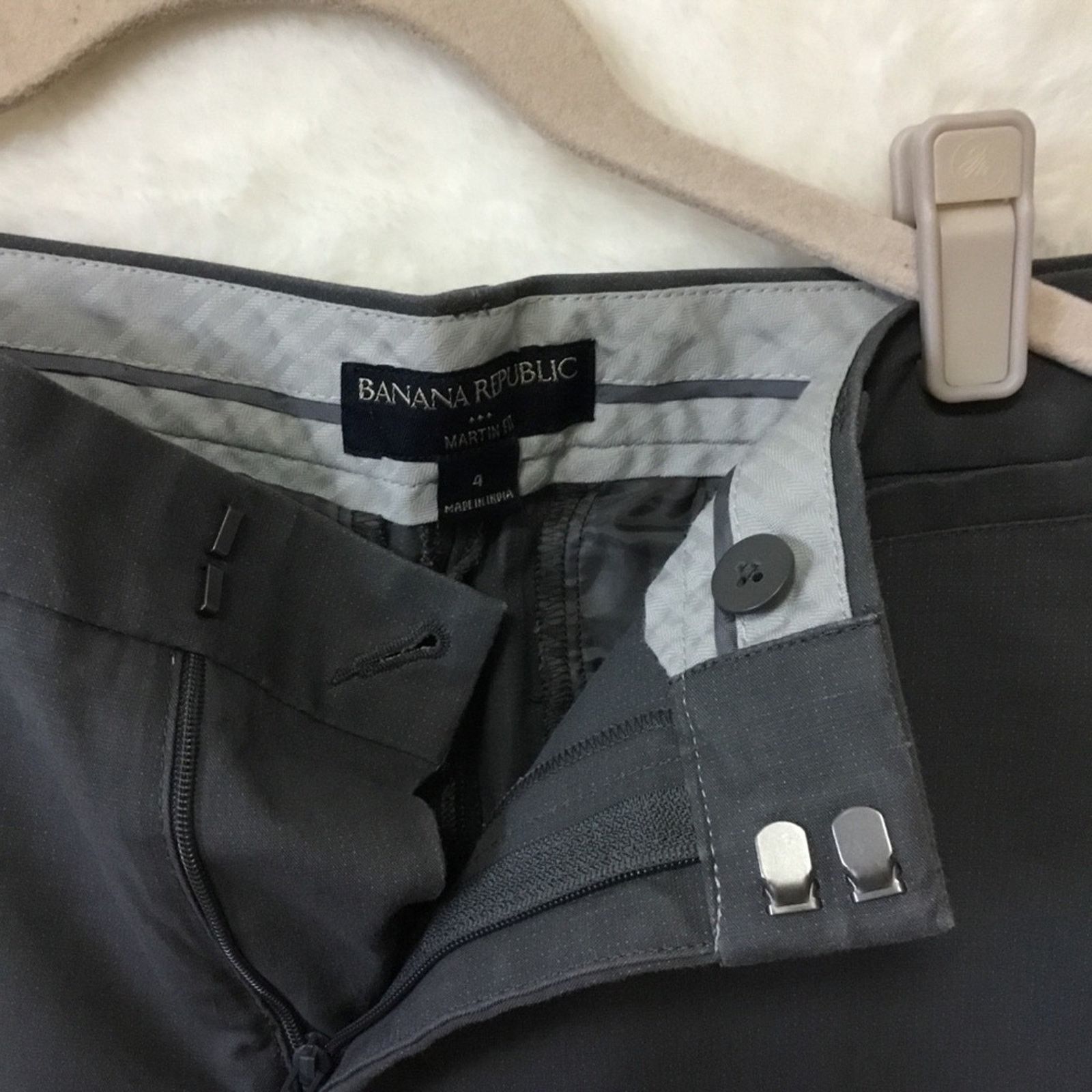 Banana Republic Banana Republic Gray Martini Fit Pants Size 27" / US 4 / IT 40 - 4 Thumbnail
