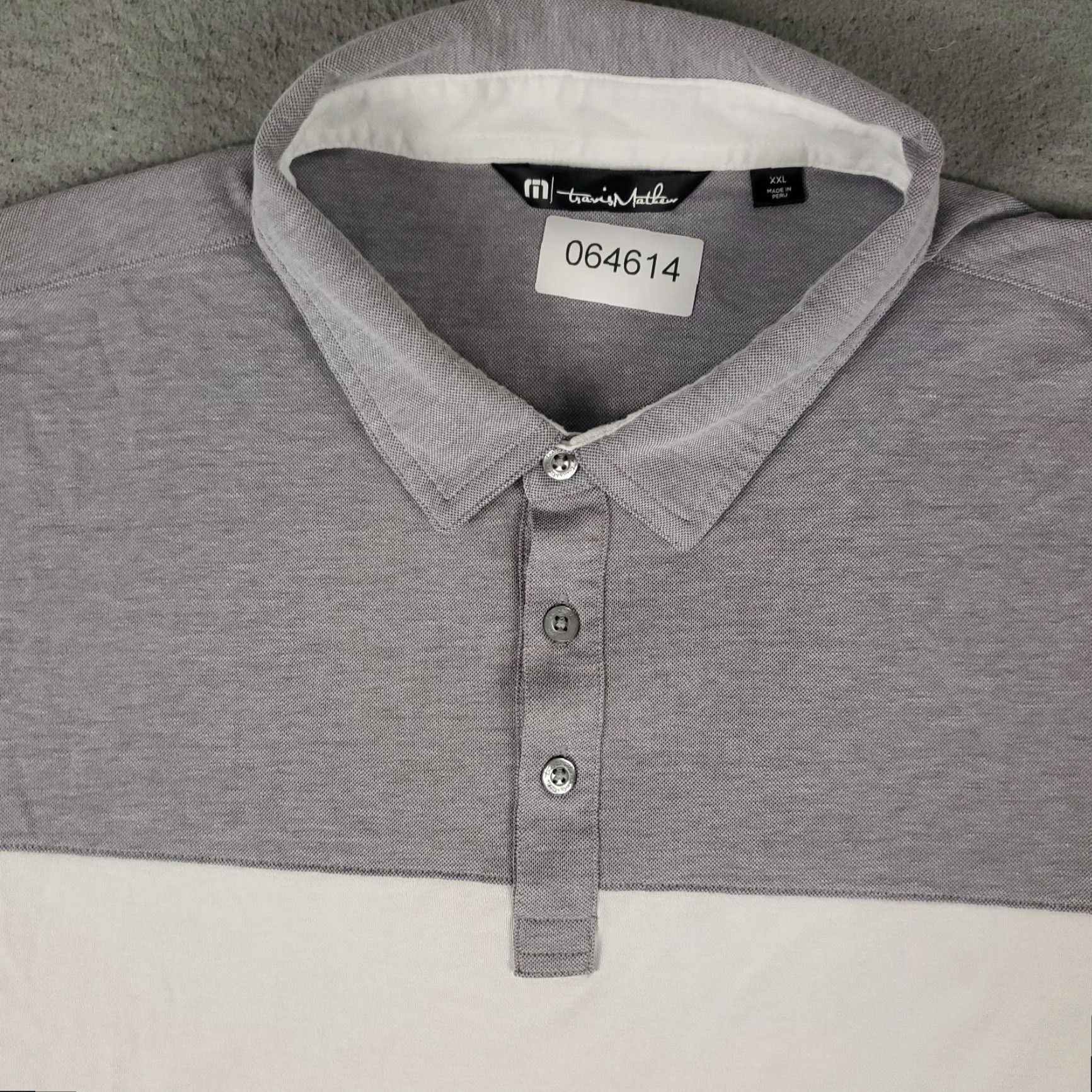 TravisMathew VINTAGE Travis Mathew Polo Shirt Mens 2XL Gray Short Sleeve Cotton Blend Classic Golf Casual Mens Size US XXL / EU 58 / 5 - 2 Thumbnail