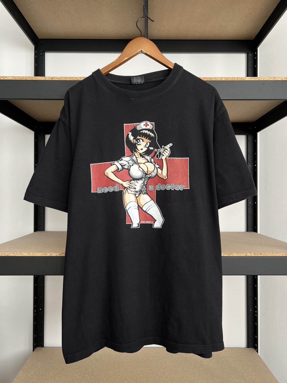 Hook-Ups Vintage 90s Spirit Skateboards Need a Doctor Nurse T-shirt Size US XXL / EU 58 / 5 - 2 Thumbnail