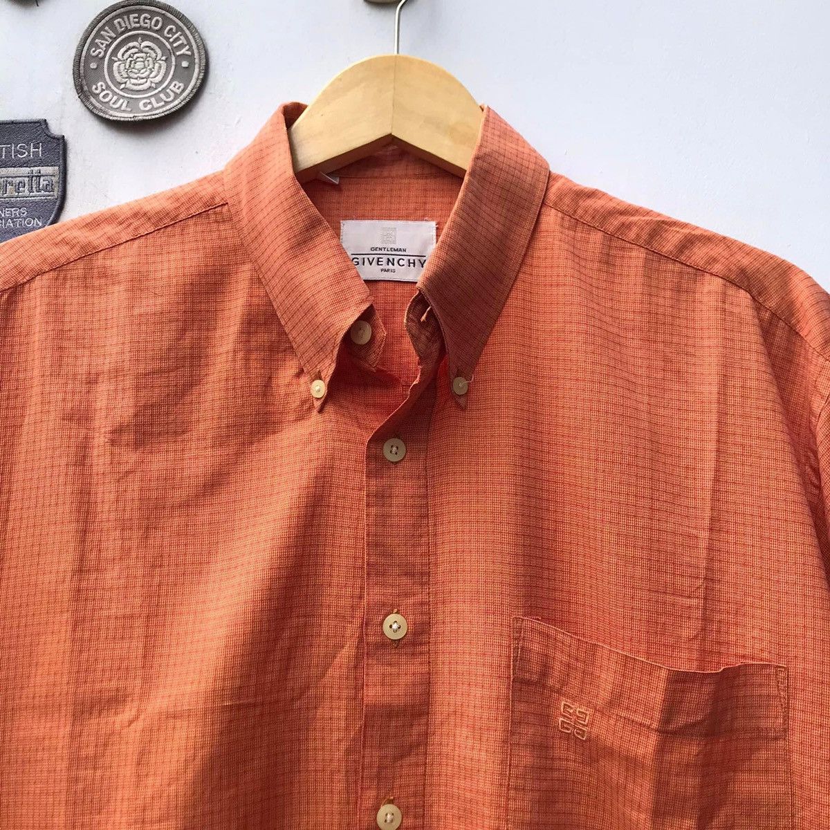 Givenchy × Vintage Givenchy Gentleman Button down Shirt Orange 100 % Baumwolle Size US L / EU 52-54 / 3 - 1 Thumbnail