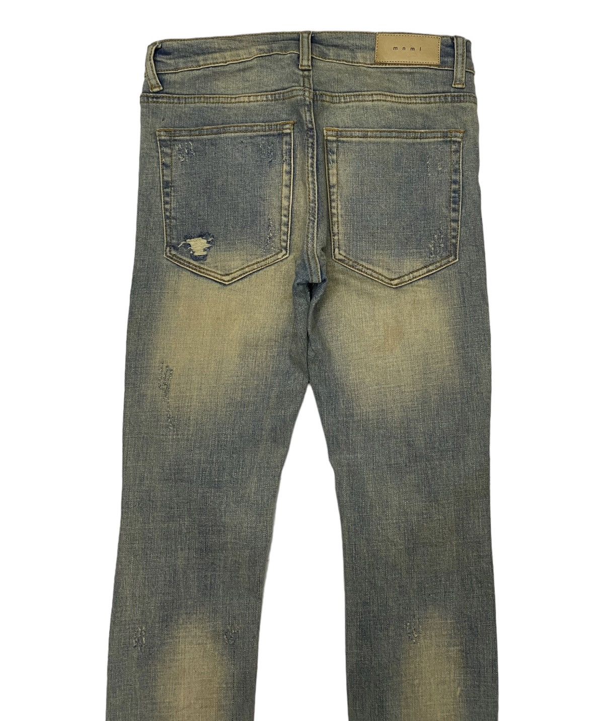 If Six Was Nine × Japanese Brand × Le Grande Bleu (L.G.B.) 🔥RUSTY DISTRESSED MNML DISTRESS CUT LEGS DENIM RUSTY JEANS Size 29" - 6 Thumbnail