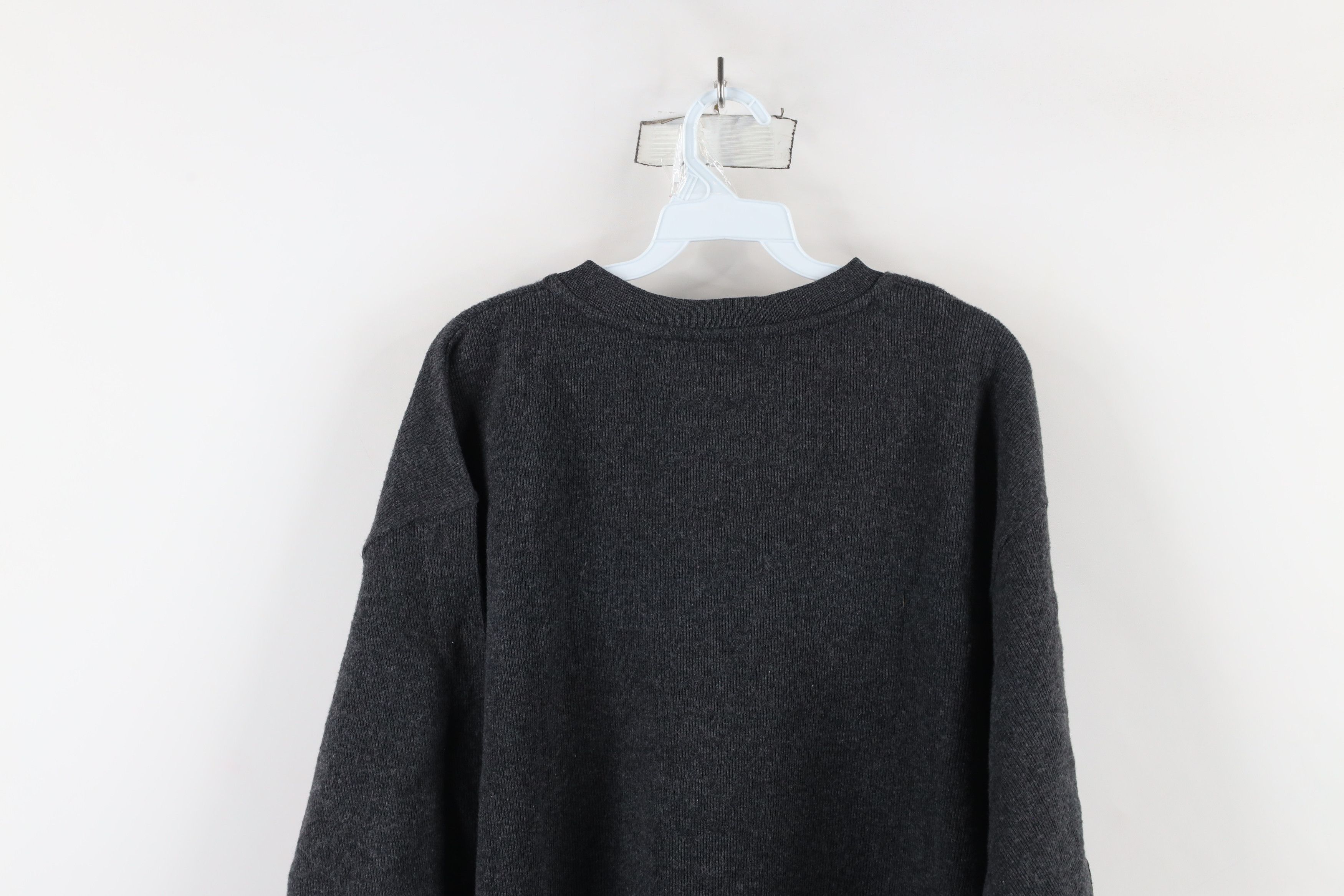 Vintage Deadstock Vintage 90s Streetwear Ribbed Knit T-Shirt Gray Size US L / EU 52-54 / 3 - 9 Thumbnail