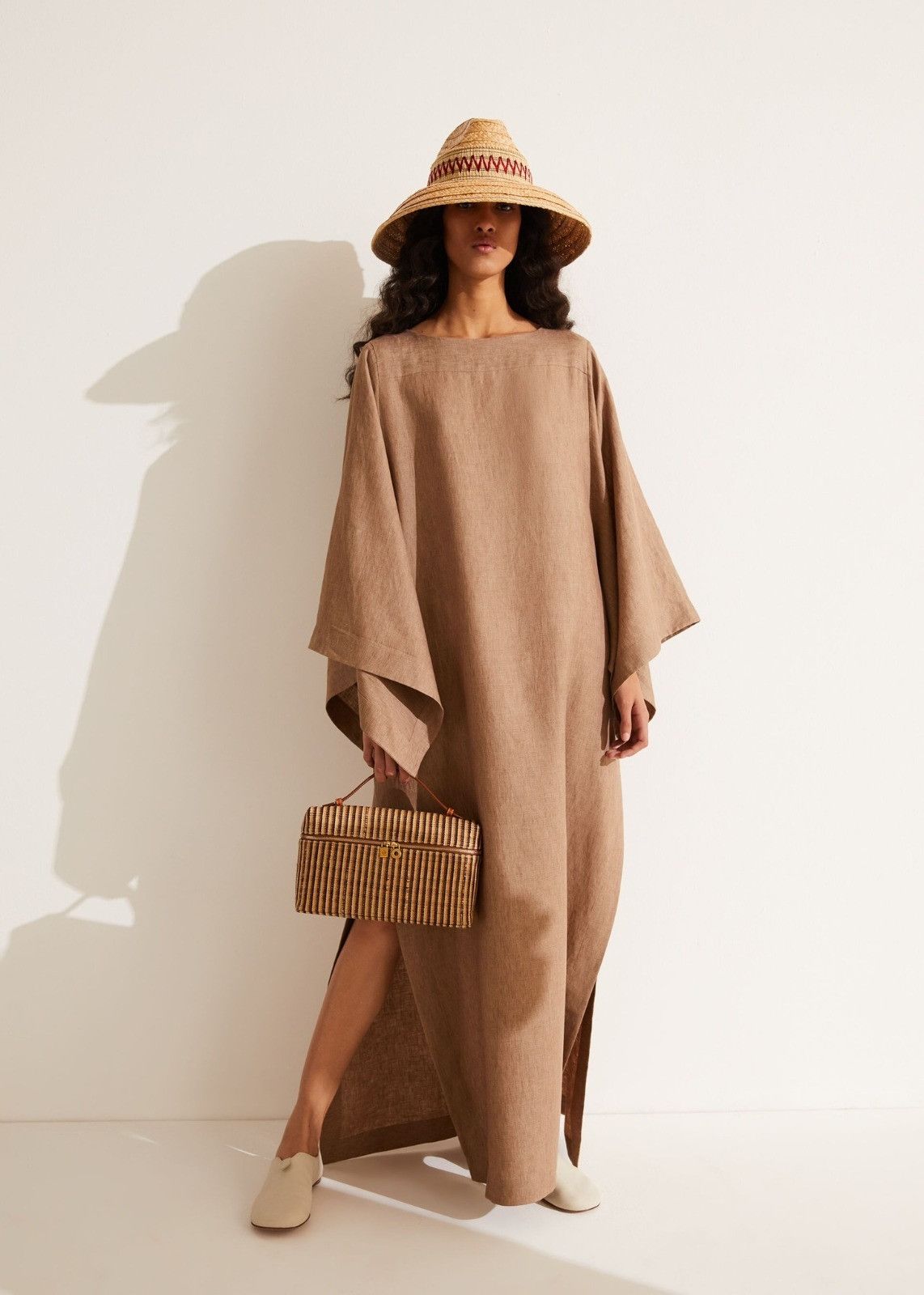 Loro Piana o1srvl11e0824 Veronica Long Solaire Maxi Dress in Brown Size M / US 6-8 / IT 42-44 - 5 Thumbnail