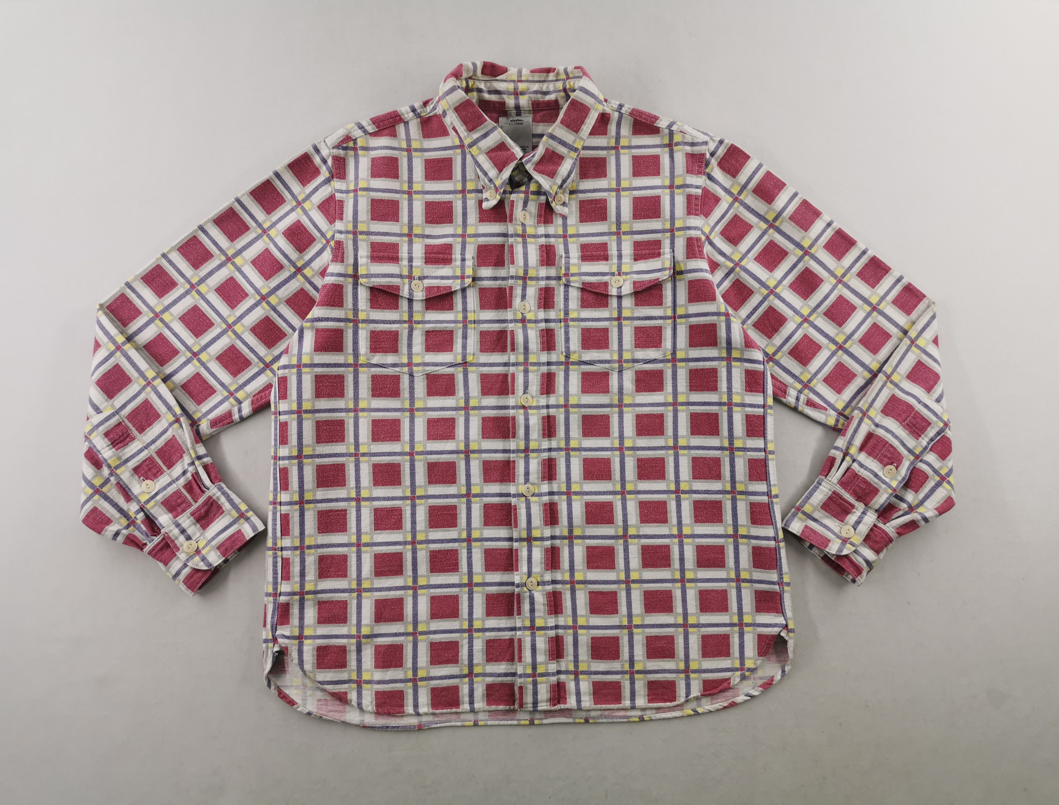 Visvim Vintage Visvim Checkered Flannel ButtonUps Made In Japan Size US M / EU 48-50 / 2 - 1 Thumbnail