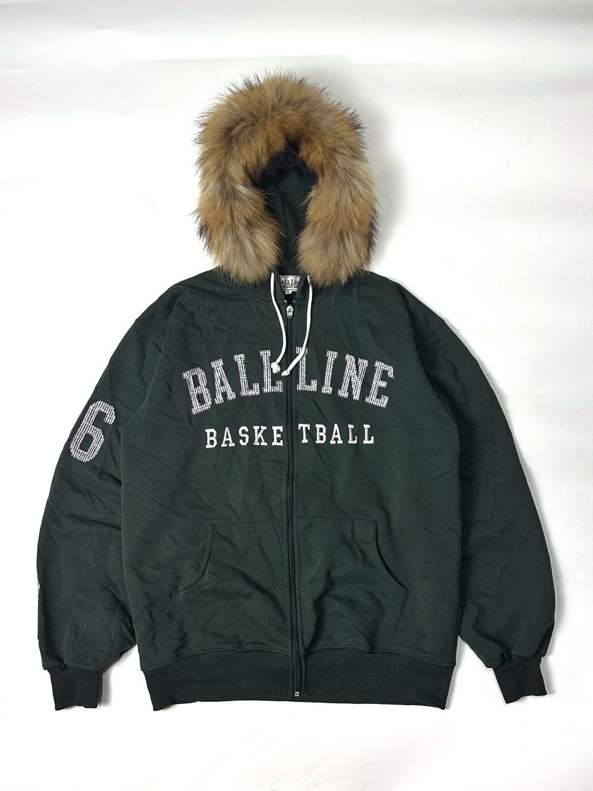 image of Hysteric Glamour x Le Grande Bleu L G B Fur Hoodie Vintage Ball Line Basketball Lgb Styled in Green