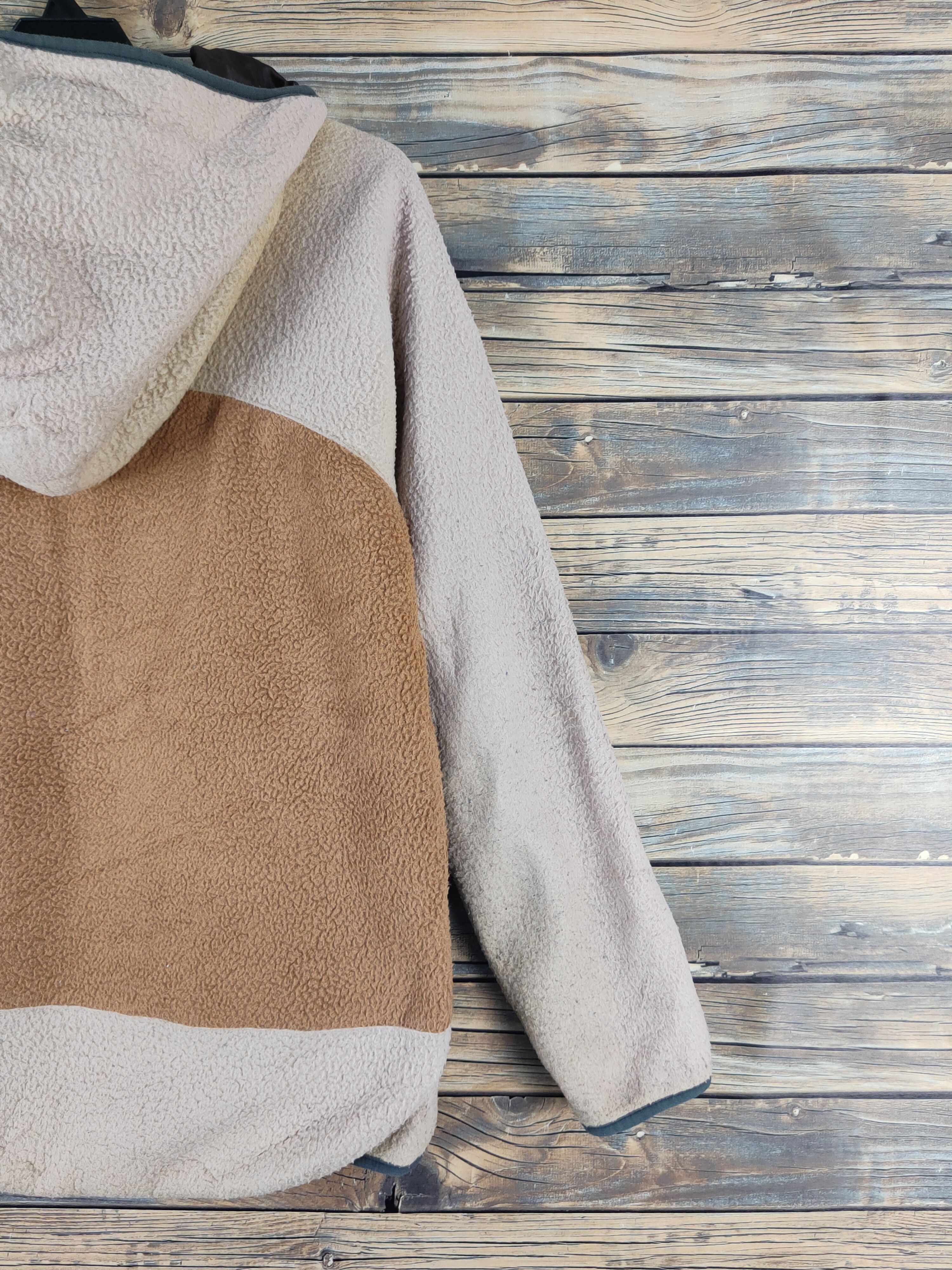 go slow caravan Go Slow Caravan Brown fleece Fur Faux Hoodie Sweaters #W2055 Size US S / EU 44-46 / 1 - 11 Thumbnail