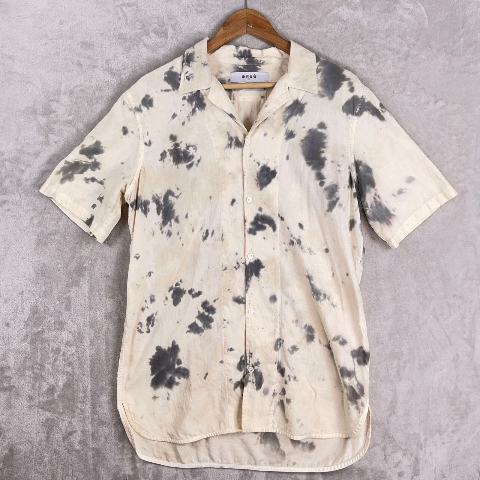 Beautiful Ful Beautiful Fül BTFL Short Sleeve Hand Dyed Bone Shirt Rare Size US M / EU 48-50 / 2 - 1 Thumbnail