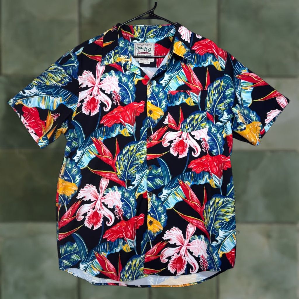 Vintage Beautiful Giant Hawaiian Floral Short Sleeve Button Casual Shirt Men's L Size US L / EU 52-54 / 3 - 1 Thumbnail