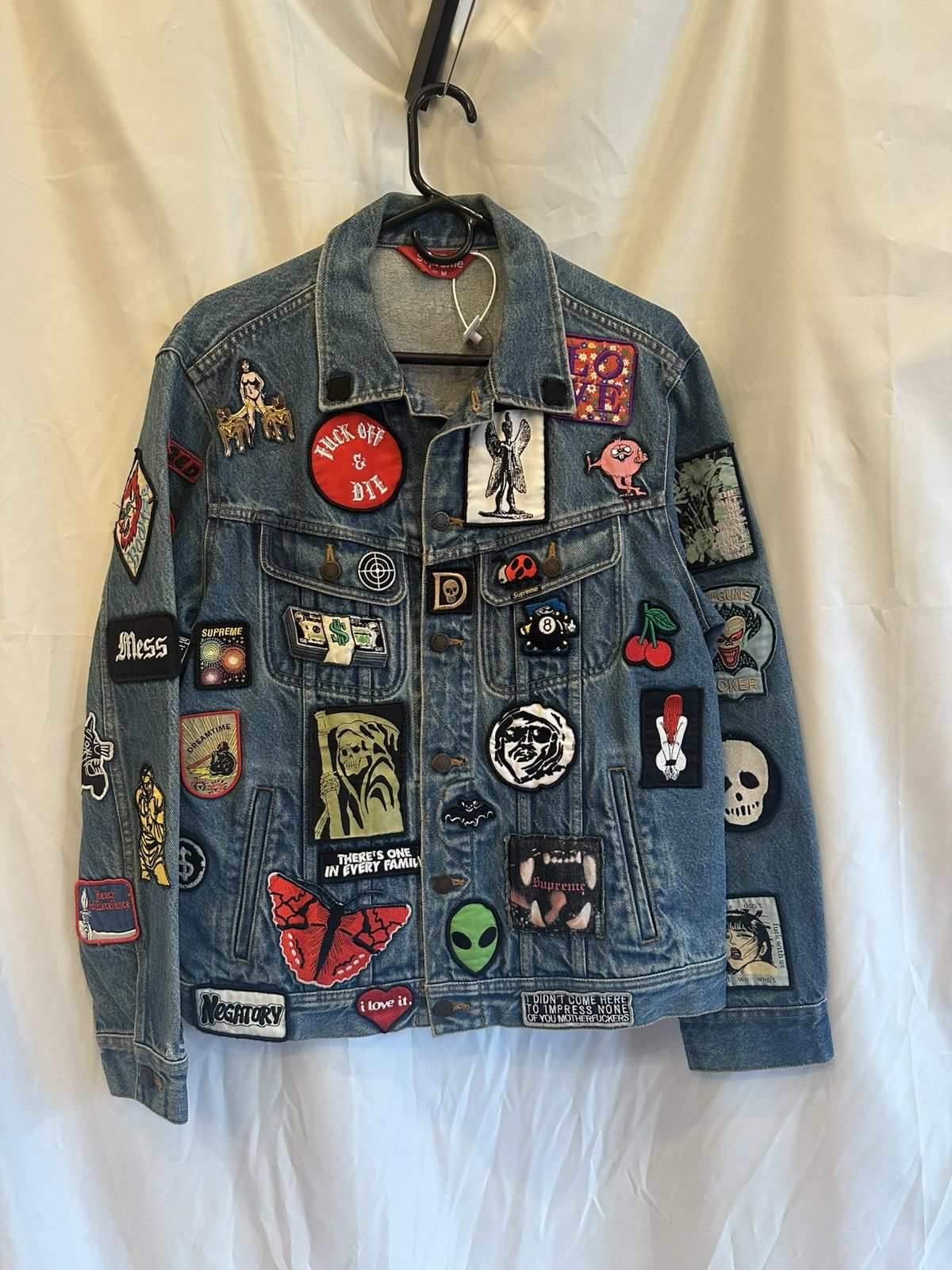 Supreme Supreme corduroy patchwork denim jacket | Grailed