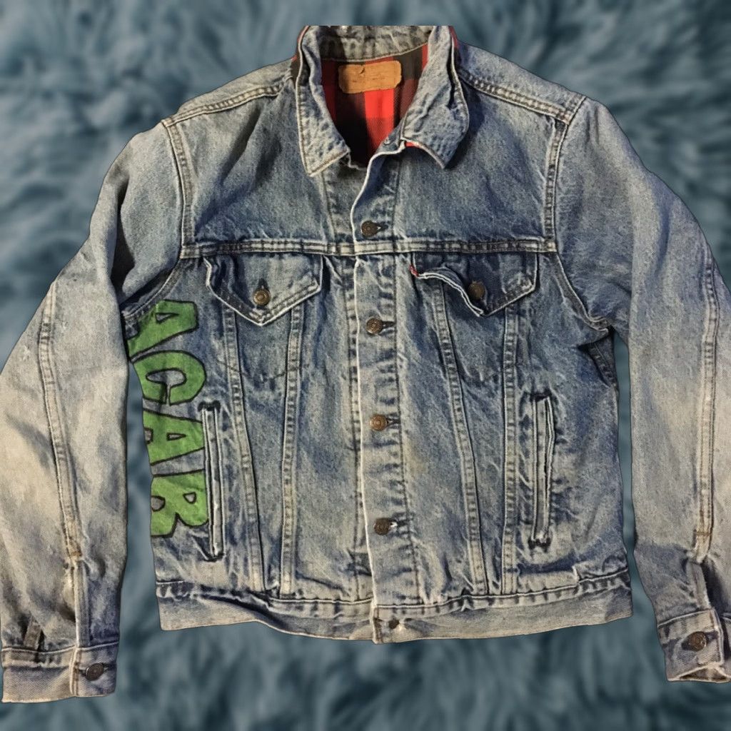 Levi's Vtg 80s Levi’s Trucker Jacket Denim Flannel Lined S USA Punk Grunge Biker 90s ACAB Toxic Holocaust ACAB USA Mens Jacket Blue Levi's Size US S / EU 44-46 / 1 - 1 Thumbnail