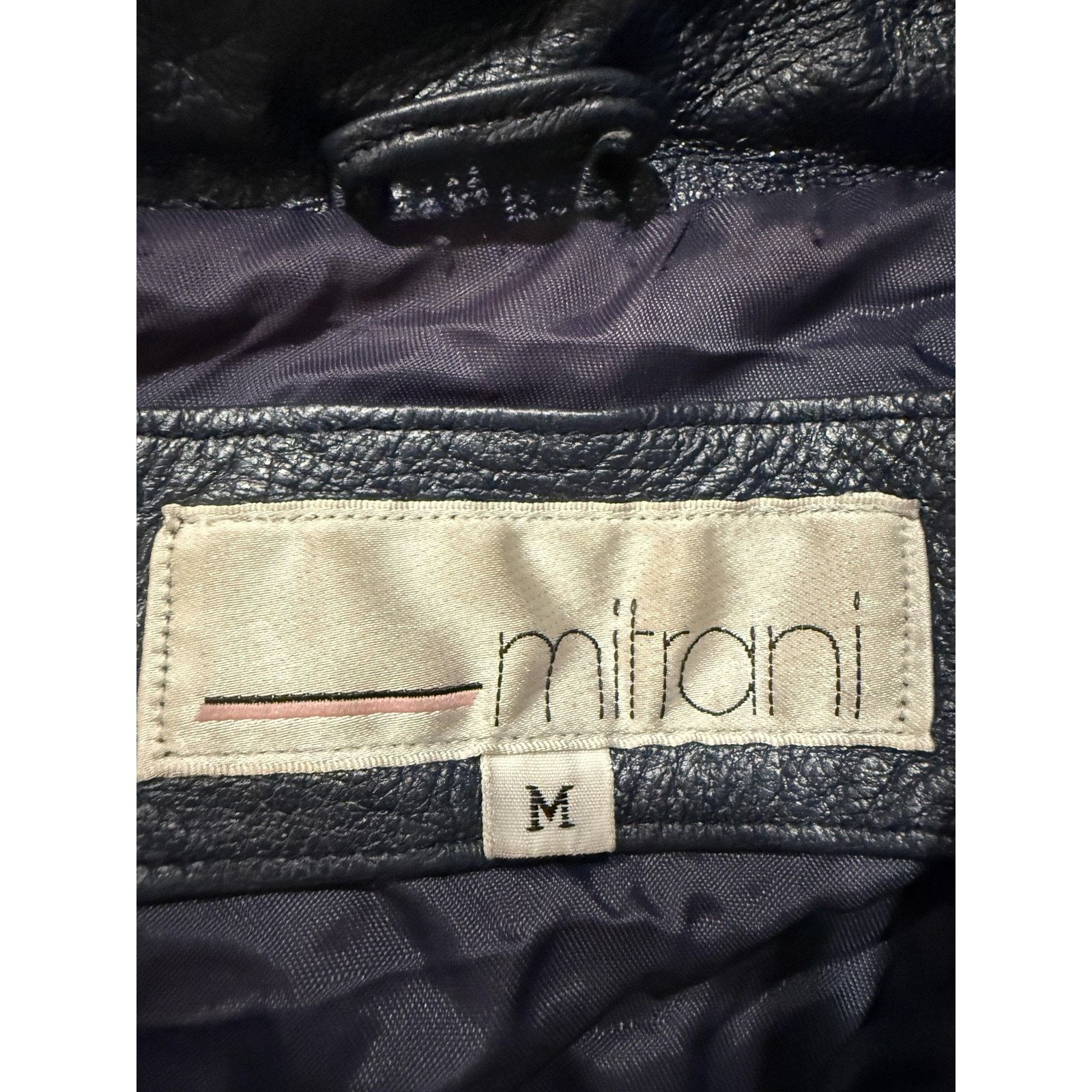 & Other Stories Vintage Mitrani Jacket Womens MED Blue Genuine Leather Korea Size M / US 6-8 / IT 42-44 - 3 Thumbnail