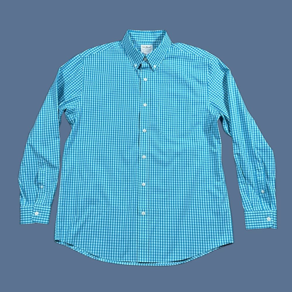 Vintage LL Bean Long Sleeve Button Down Traditional Fit Blue Plaid Shirt Mens M Reg Size US M / EU 48-50 / 2 - 1 Thumbnail
