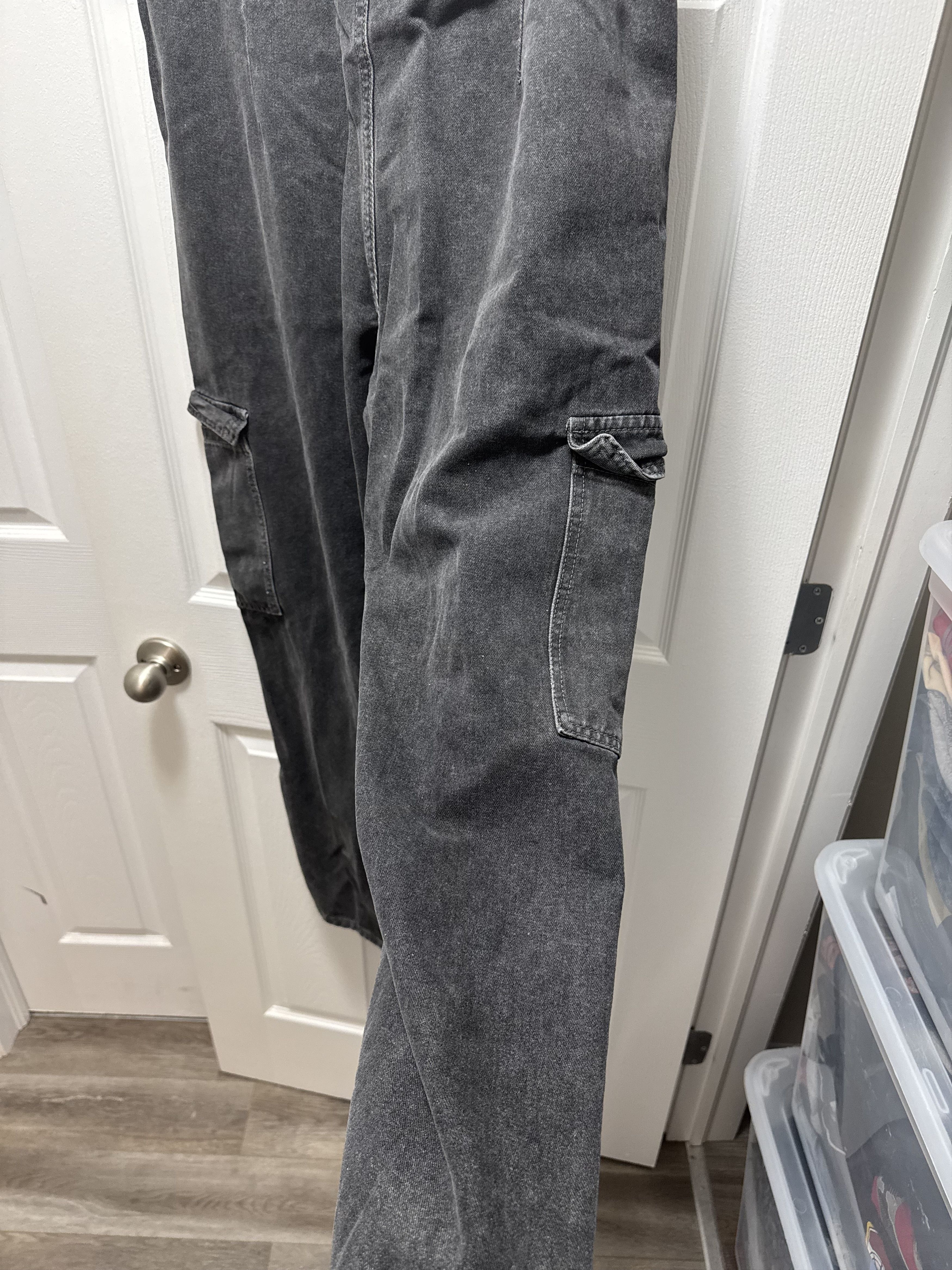 Japanese Brand × Vintage Vintage Grey Oversized Carpenter Raver Streetwear Pants Size US 32 / EU 48 - 5 Thumbnail