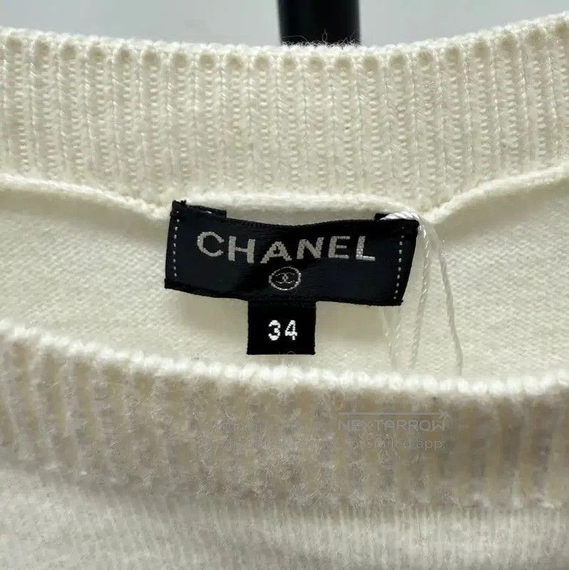 Chanel Chanel Off-White Wool Pullover Sweater XS . Size XS / US 0-2 / IT 36-38 - 7 Thumbnail