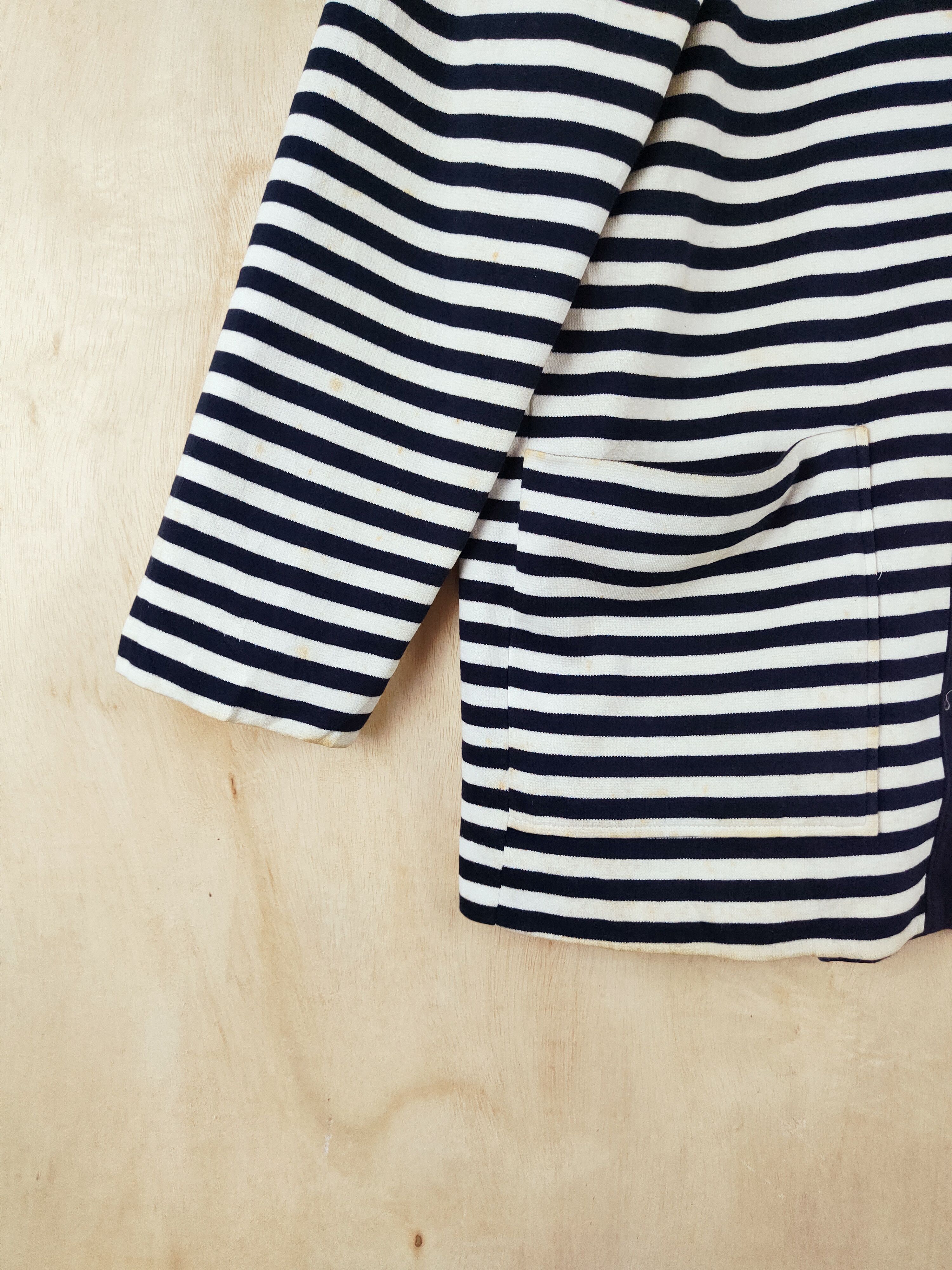 Vintage Luxury Design 💥 Grans File Dark Blue Stripe Jackets Size M / US 6-8 / IT 42-44 - 4 Thumbnail