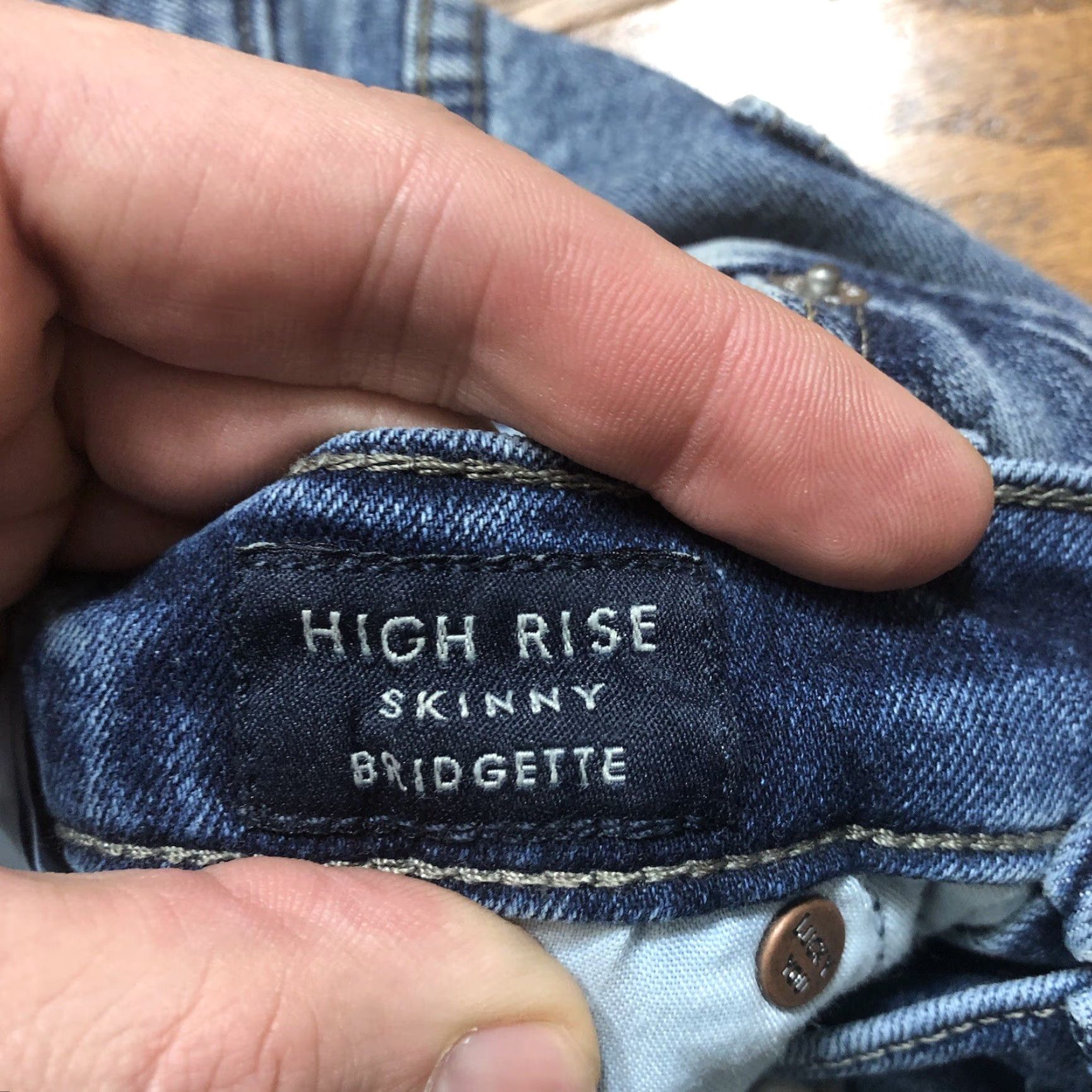 Lucky Brand Lucky Brand Jeans Bridgette Skinny Women 12 Regular Blue 26 Inseam Button Fly High Rise 11.5 In 5-Pocket Denim Stretch Size 34" / US 12 / IT 48 - 5 Thumbnail