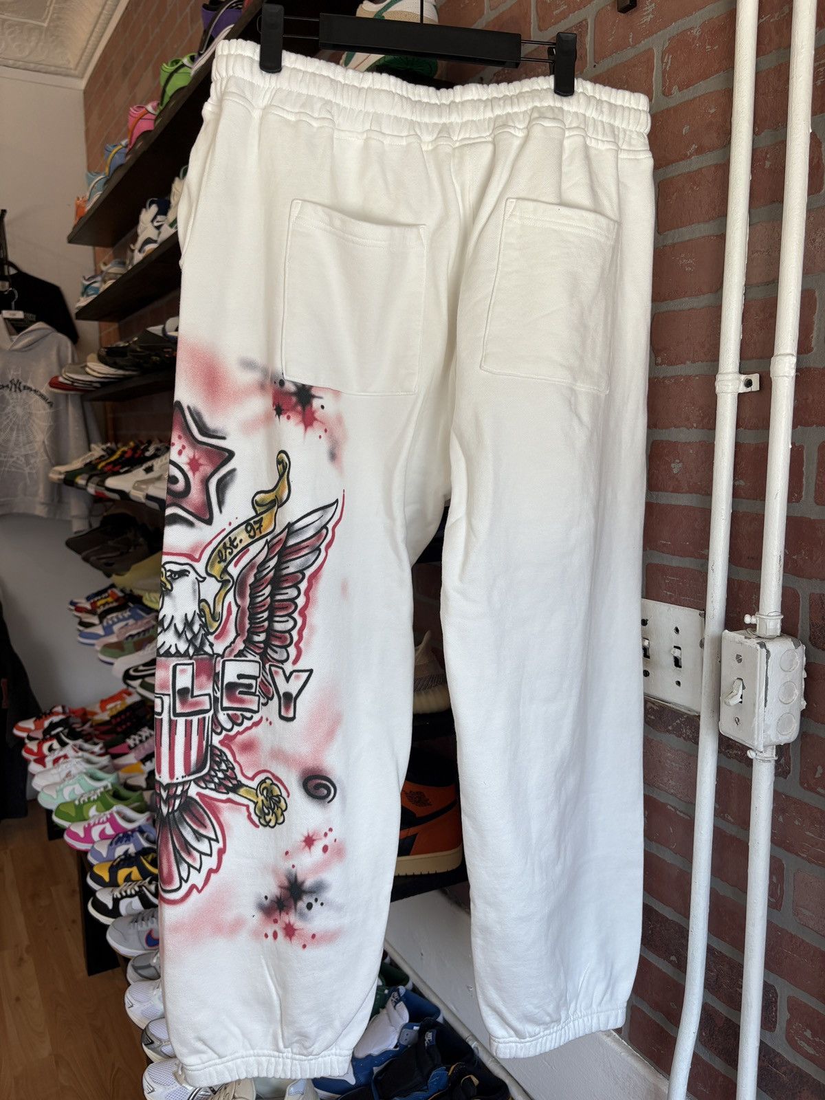 Vale Vale Forever White Flag Sweatpants Size US 34 / EU 50 - 3 Thumbnail