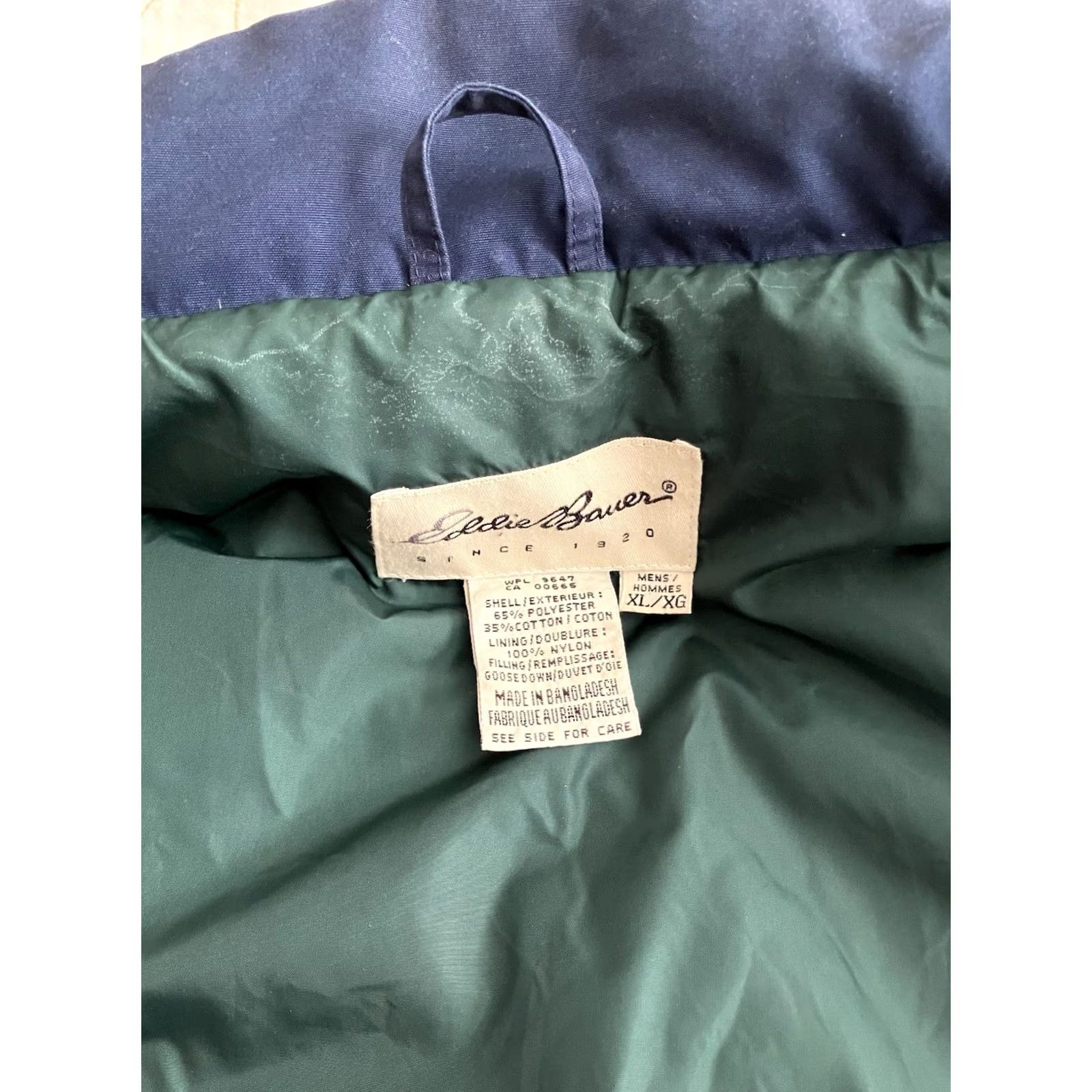 Eddie Bauer VINTAGE Eddie Bauer Puffer Vest Mens XL Blue Goose Down Full Zip Outdoors 90s Size US XL / EU 56 / 4 - 4 Thumbnail