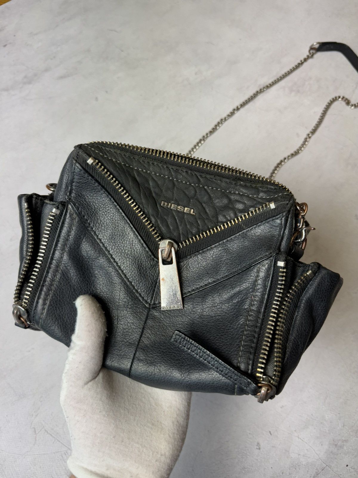 Diesel × Vintage Diesel Bag Leather Y2K Vintage Size ONE SIZE - 3 Thumbnail