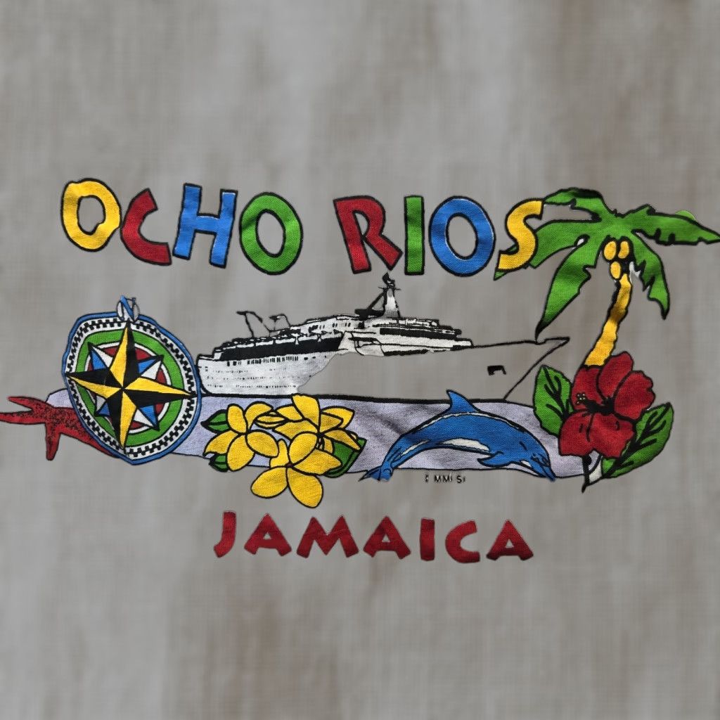 Vintage VINTAGE Ocho Rios Jamaica Shirt Adult Large Pink Beach 90s Mens T-Shirt Tee Size US L / EU 52-54 / 3 - 1 Thumbnail