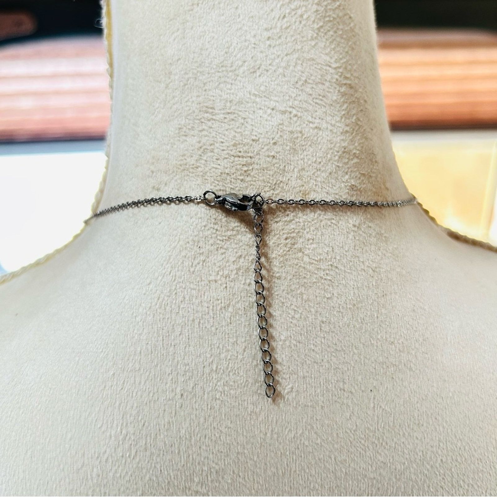 Handmade Handcrafted moissanite druzy genuine pearl pendant necklace Size ONE SIZE - 5 Thumbnail