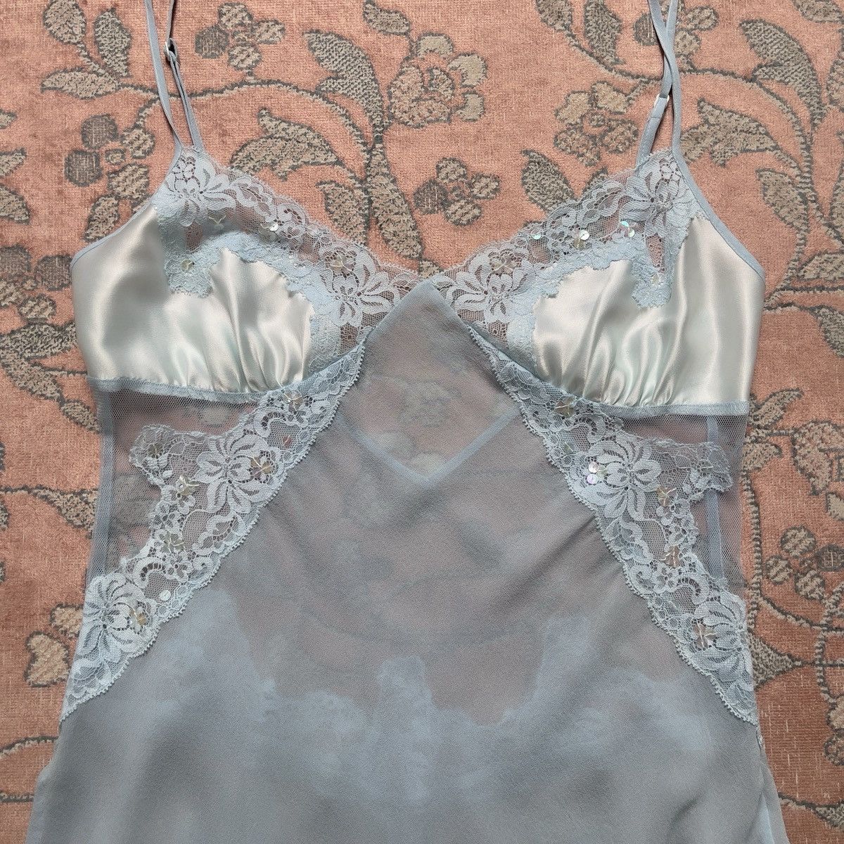 Victoria's Secret Victoria’s Secret Hand-Dyed Blue Silk Slip Dress (XS) Size XS / US 0-2 / IT 36-38 - 11 Thumbnail