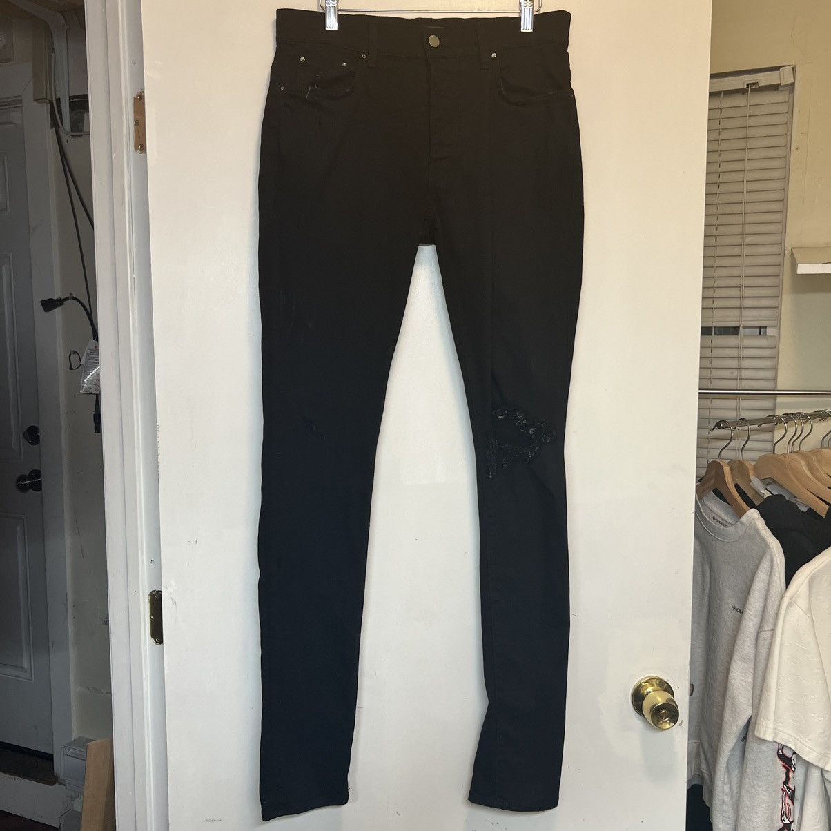Amiri Amiri Broken Jeans Black Size US 31 - 1 Thumbnail
