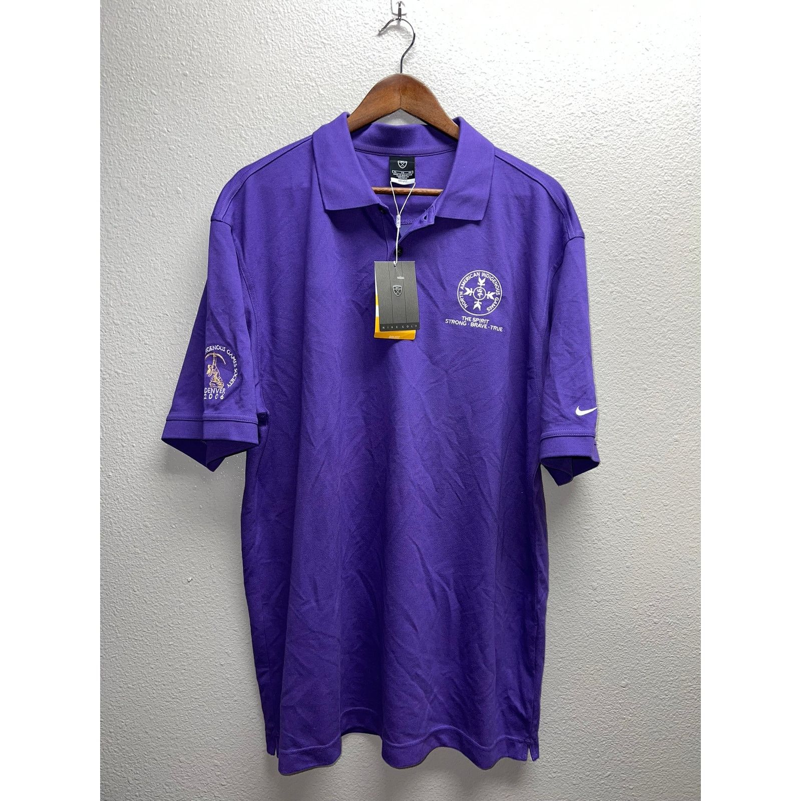 Nike Nike Indigenous Games Society Shirt Purple Polo Golf NWT XL Size US XL / EU 56 / 4 - 1 Thumbnail