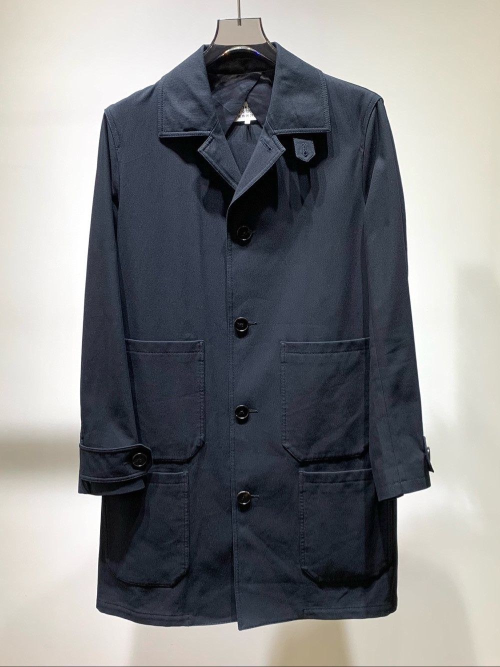Maison Margiela Maison Margiela Navy Mac Coat Size 46 Size US S / EU 44-46 / 1 - 1 Thumbnail