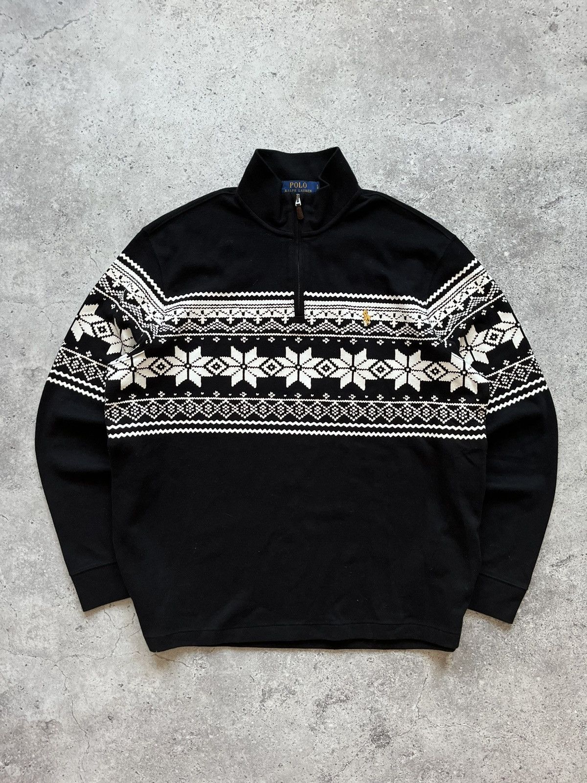Polo Ralph Lauren Polo Ralph Lauren Snowflake Logo Quarter 1/4 Zip Sweasthirt Size US L / EU 52-54 / 3 - 5 Thumbnail