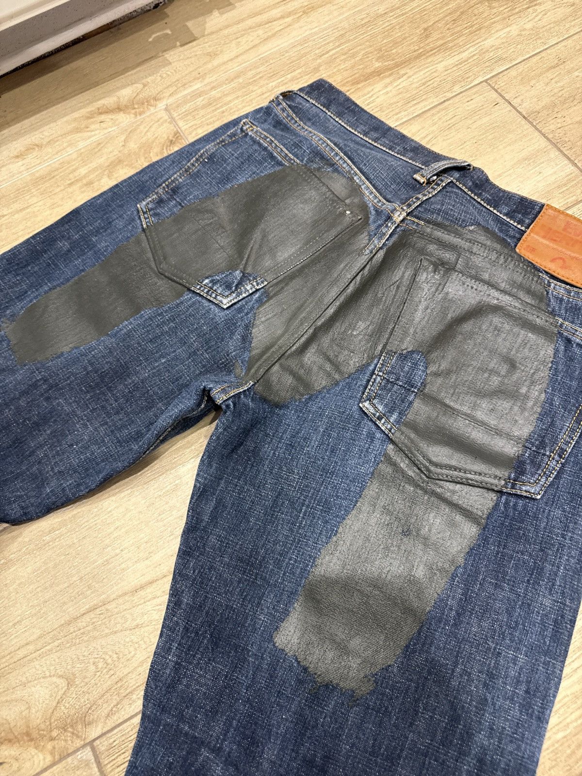 Evisu Vintage Evisu denim jeans pants big logo dark black japanese Size US 30 / EU 46 - 4 Thumbnail