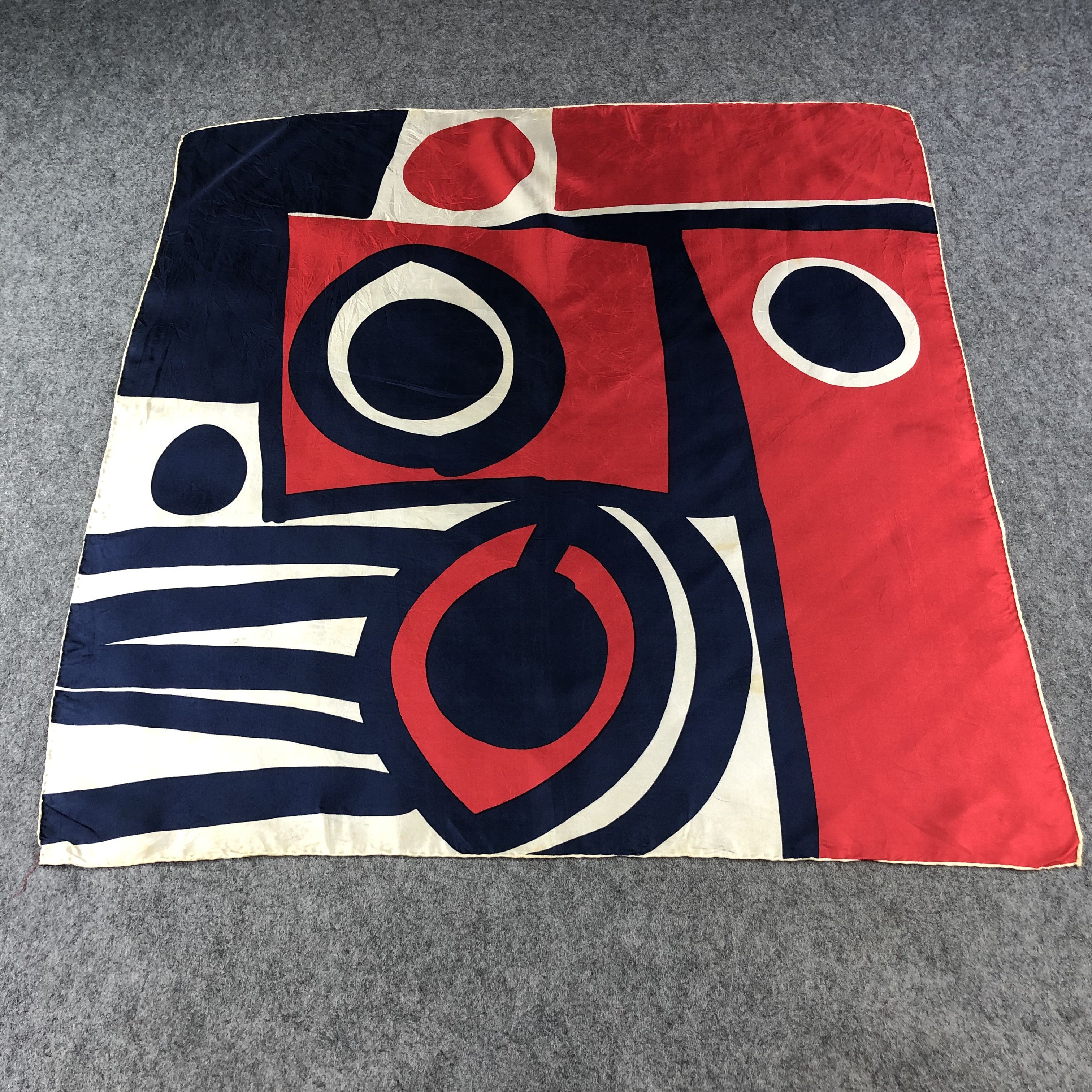Vintage Vintage Aurora Abstract Silk Scarf M917 Size ONE SIZE - 1 Thumbnail