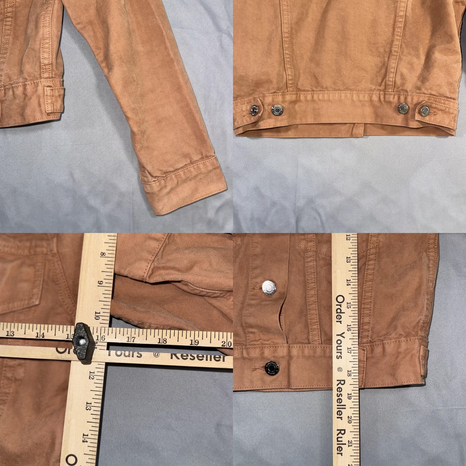 Reformation Reformation Jacket Womens XS Brown Twill Trucker Button Front Cropped Ford Jacket Short Sleeve Size XS / US 0-2 / IT 36-38 - 8 Thumbnail