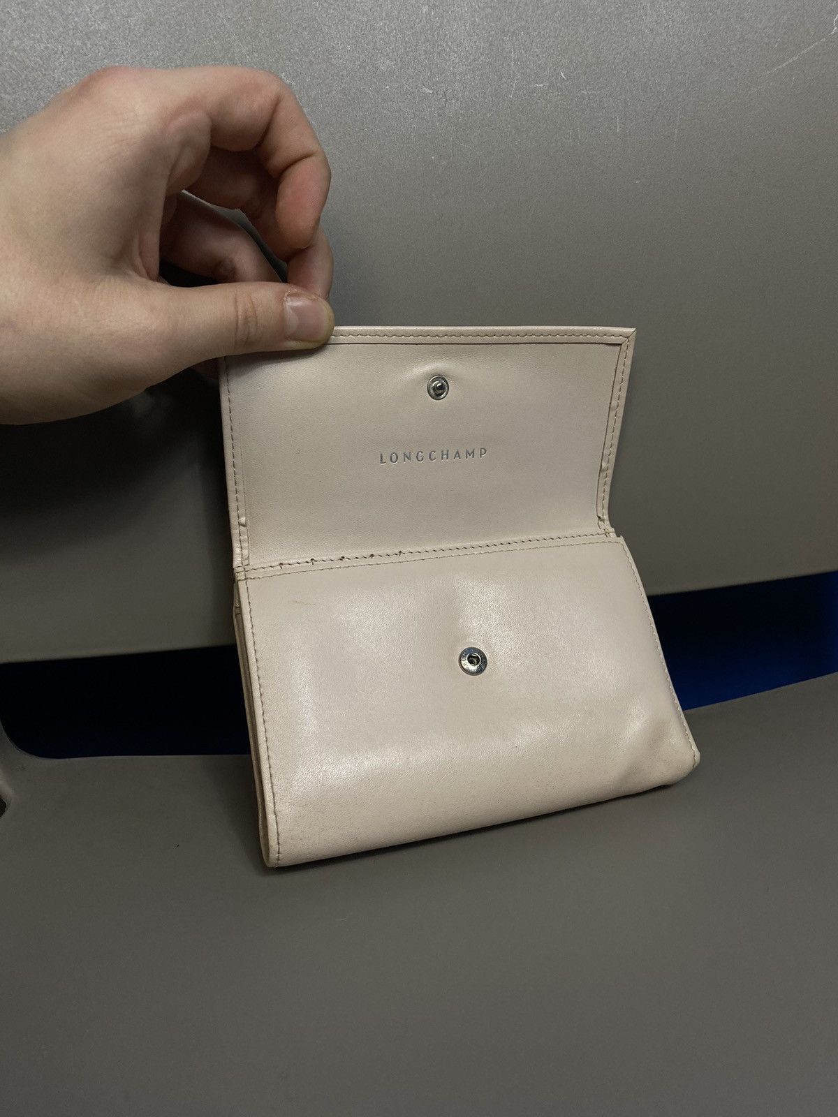 Leather × Longchamp 🔥 LONGCHAMP LEATHER CREAM WALLET Size ONE SIZE - 2 Thumbnail
