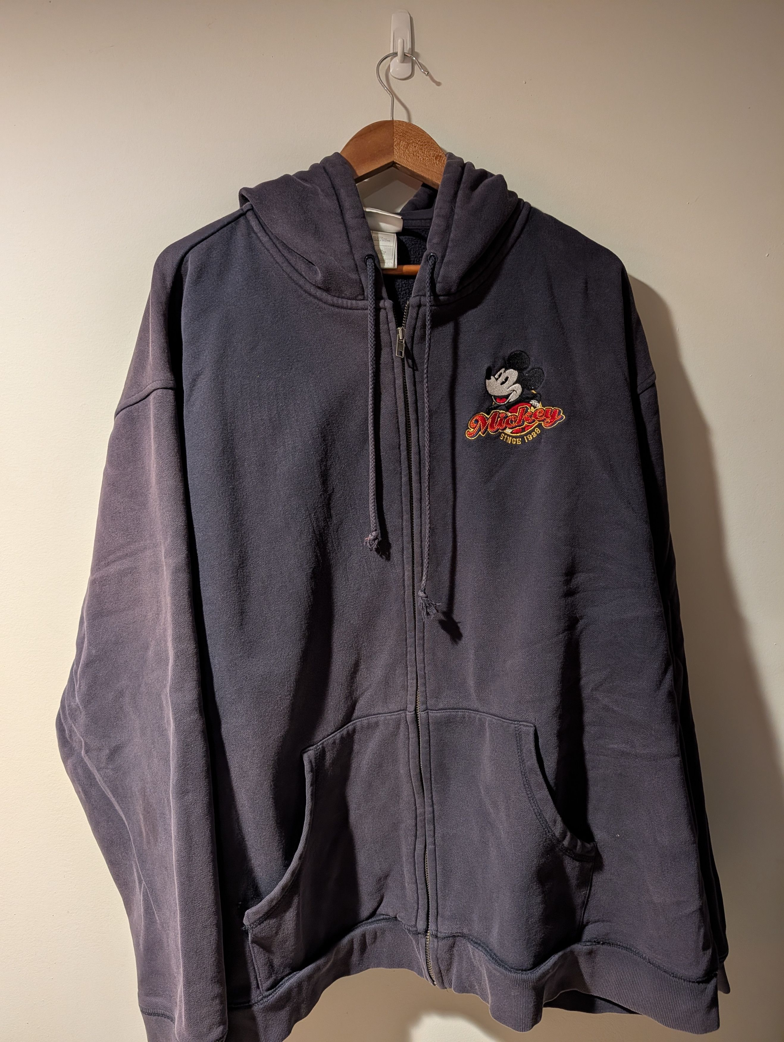 Disney Vintage Y2K Mickey Mouse Big Print Disney Full Zip Hoodie Size US XXL / EU 58 / 5 - 4 Thumbnail