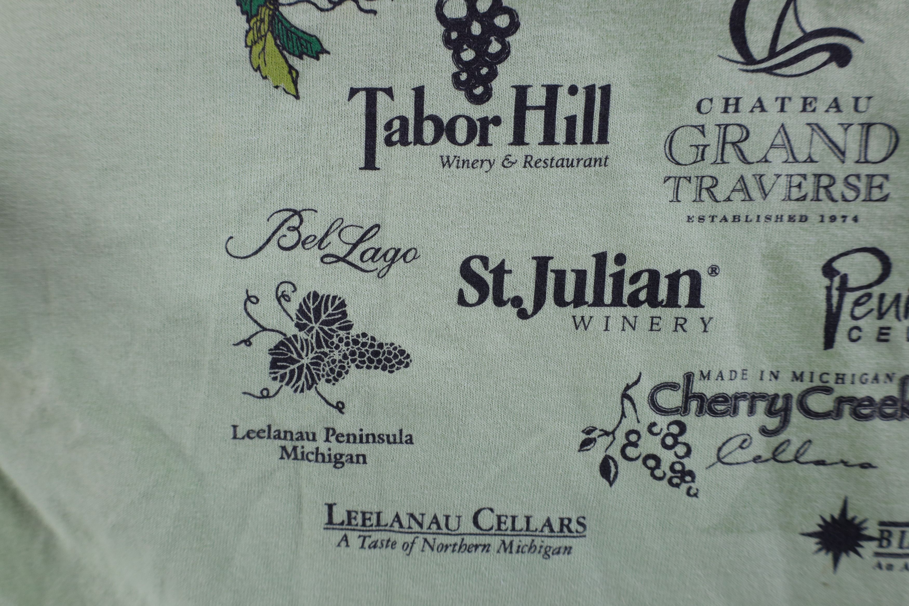 Vintage Vintage Y2K Streetwear Wineries of Michigan T-Shirt Lime Size US M / EU 48-50 / 2 - 5 Thumbnail
