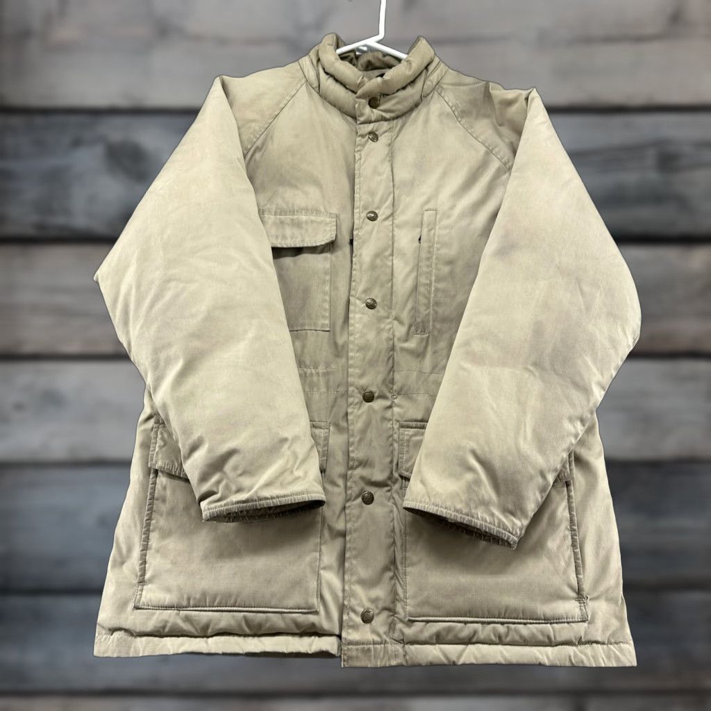 Eddie Bauer VINTAGE Eddie Bauer Jacket Mens XL Beige Puffer Goose Down Hooded Parka 80s 90s Down Jacket Parka Mens XL Beige Hooded Size US XL / EU 56 / 4 - 1 Thumbnail