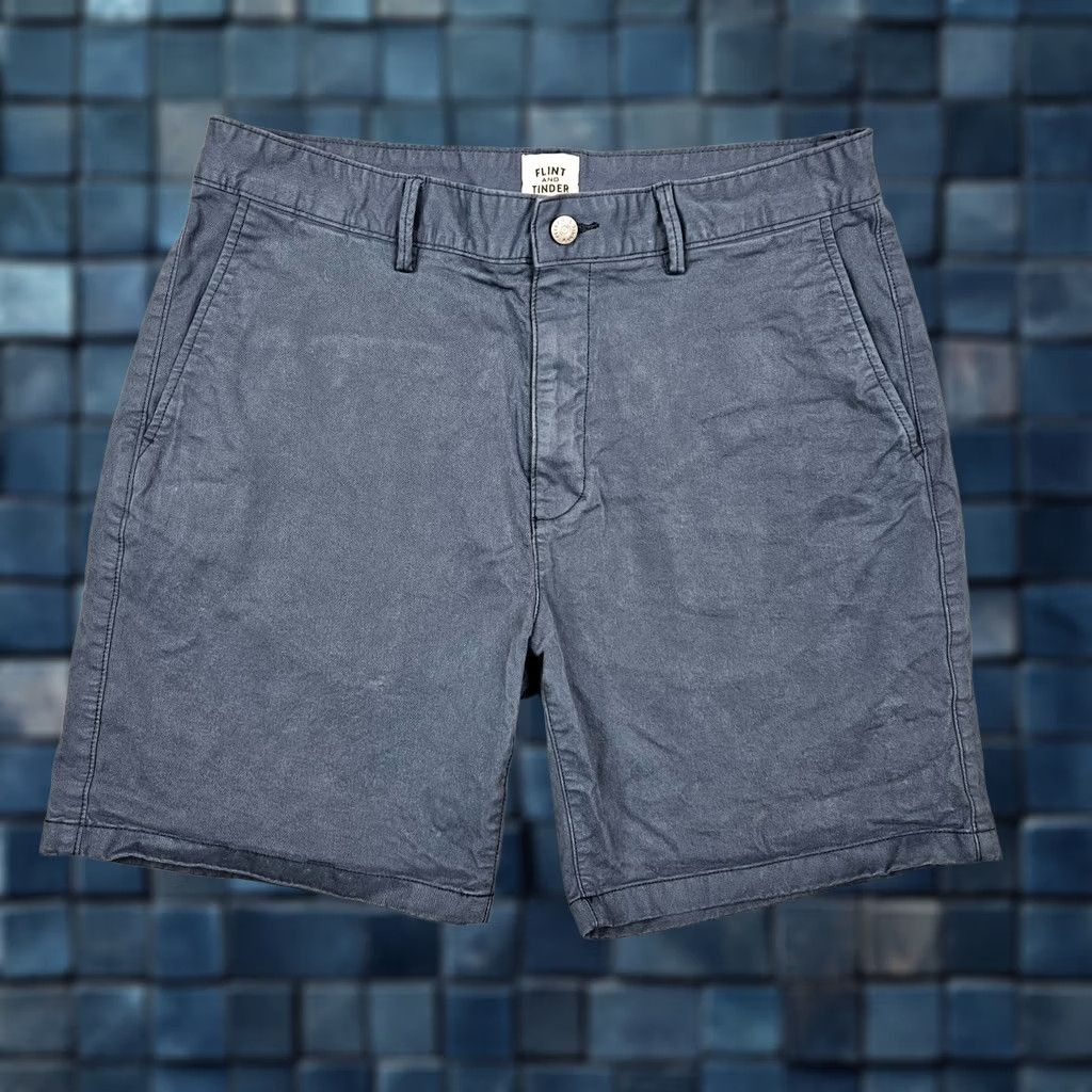 Flint And Tinder FLINT AND TINDER Men’s Blue Chino Mid Rise Casual Shorts Size 33 Size US 33 - 1 Thumbnail