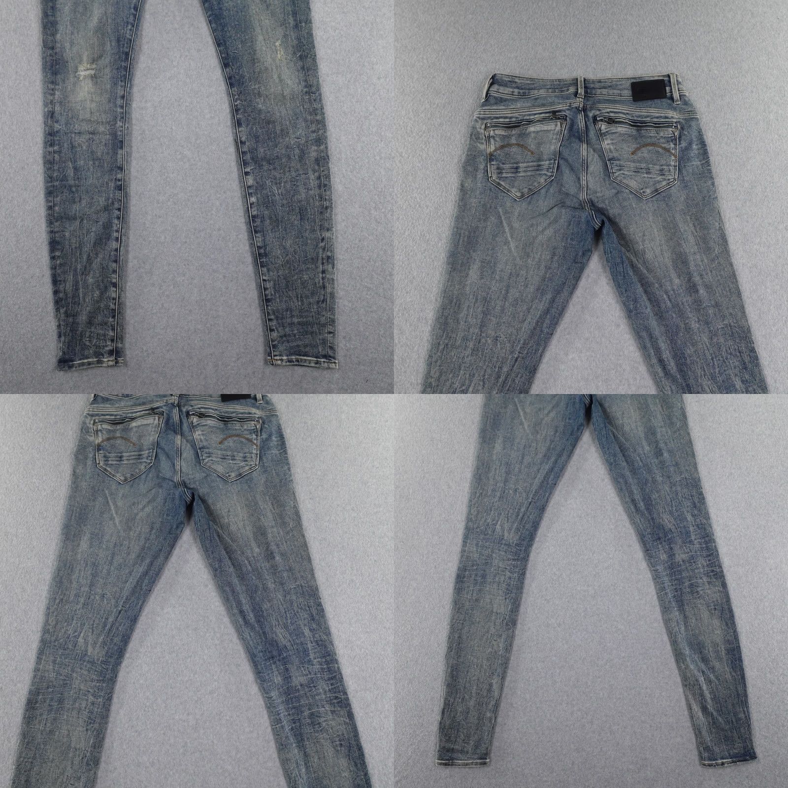 G-Star G-Star Jeans Skinny 31 (31X33) Denim Blue Wash Womens 5-Pocket Stretch Slim Mid Mafid VINTAGE? (No) Size 24" / US 00 / IT 34 - 9 Thumbnail